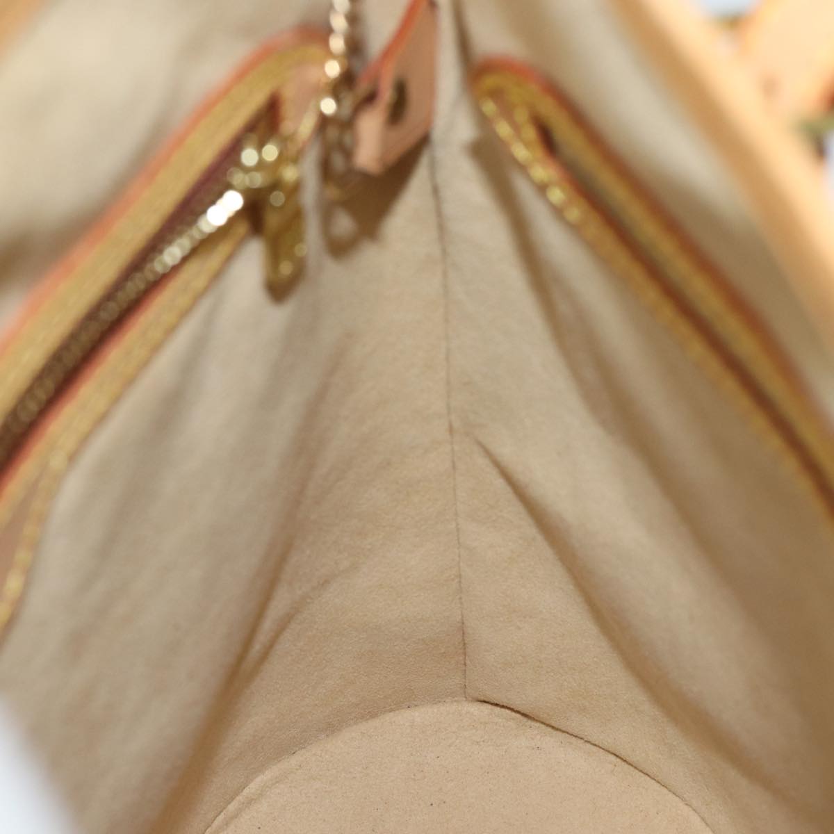 LOUIS VUITTON Nomad leather Bucket PM Shoulder Bag Beige M85001 LV 80351