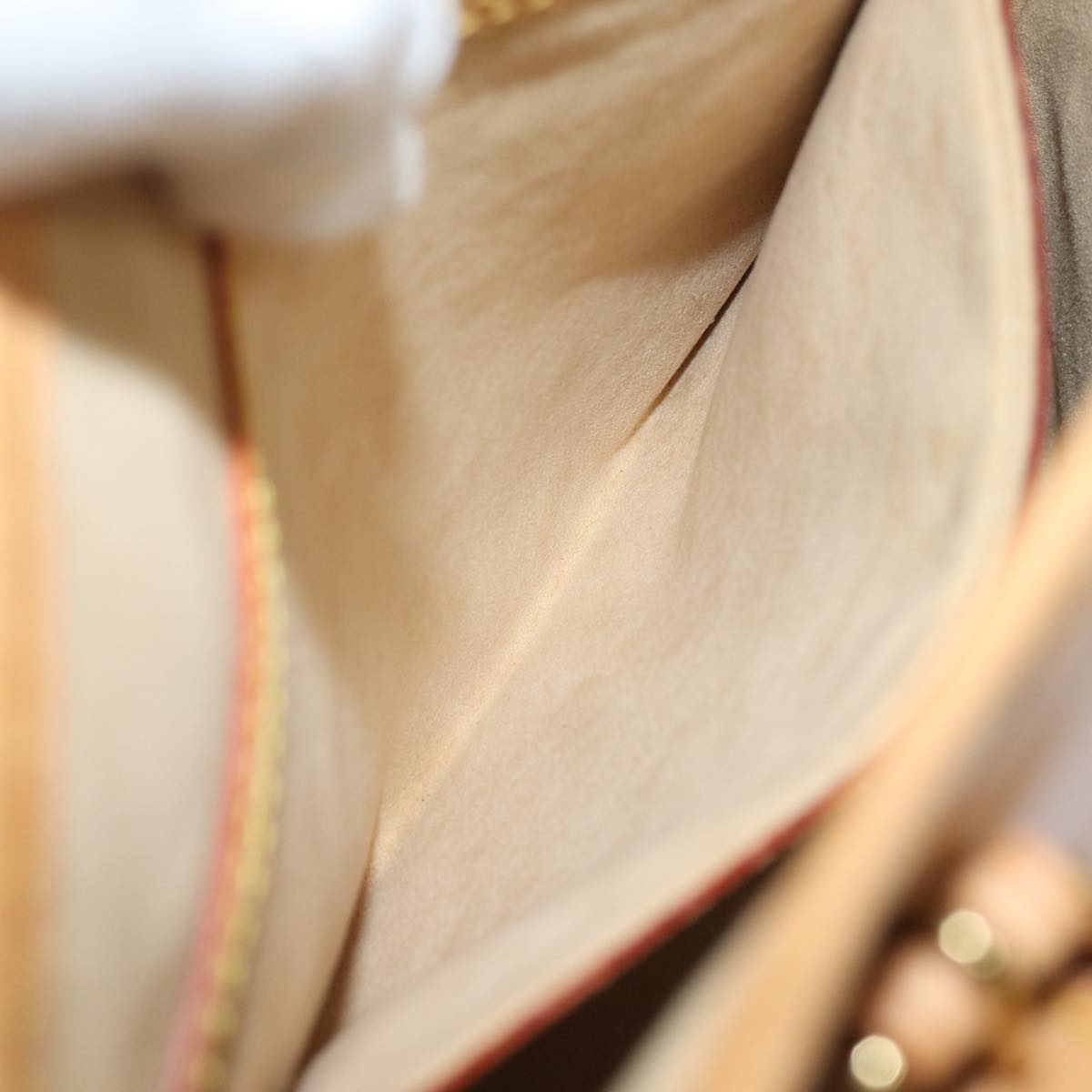 LOUIS VUITTON Nomad leather Bucket PM Shoulder Bag Beige M85001 LV 80351
