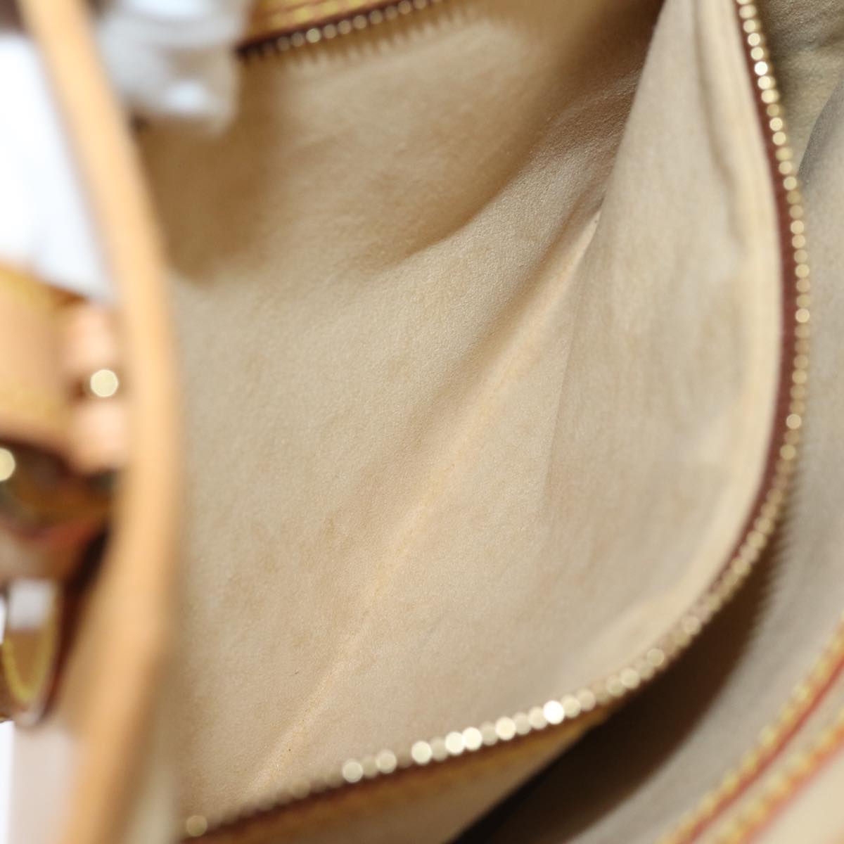 LOUIS VUITTON Nomad leather Bucket PM Shoulder Bag Beige M85001 LV 80351