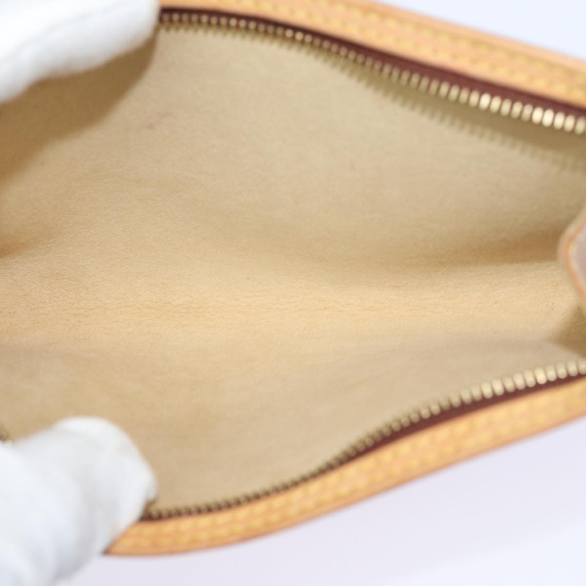LOUIS VUITTON Nomad leather Bucket PM Shoulder Bag Beige M85001 LV 80351