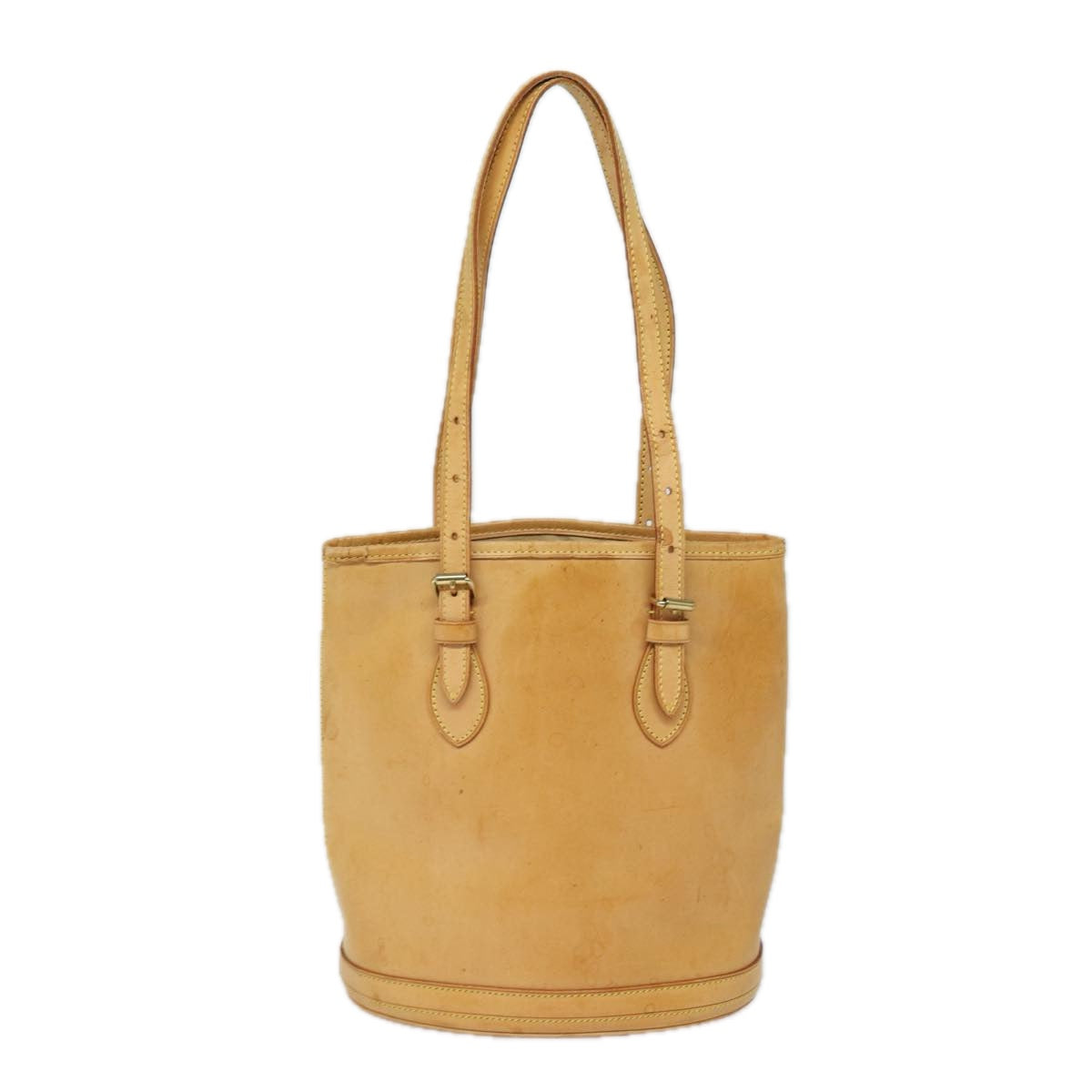 LOUIS VUITTON Nomad leather Bucket PM Shoulder Bag Beige M85001 LV 80351
