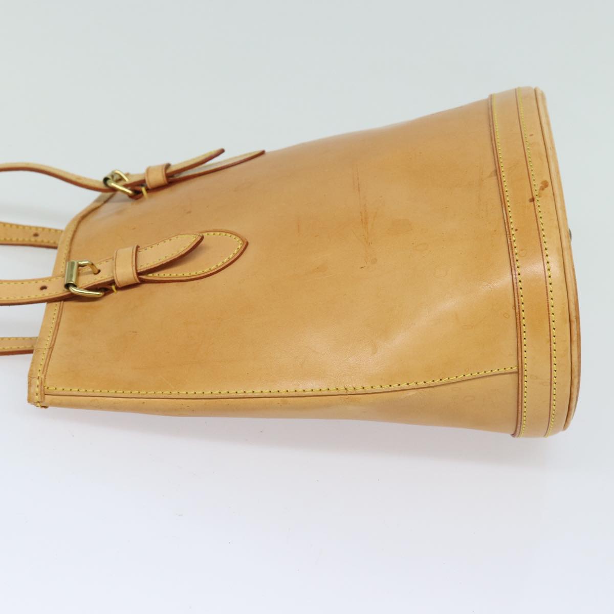 LOUIS VUITTON Nomad leather Bucket PM Shoulder Bag Beige M85001 LV 80351