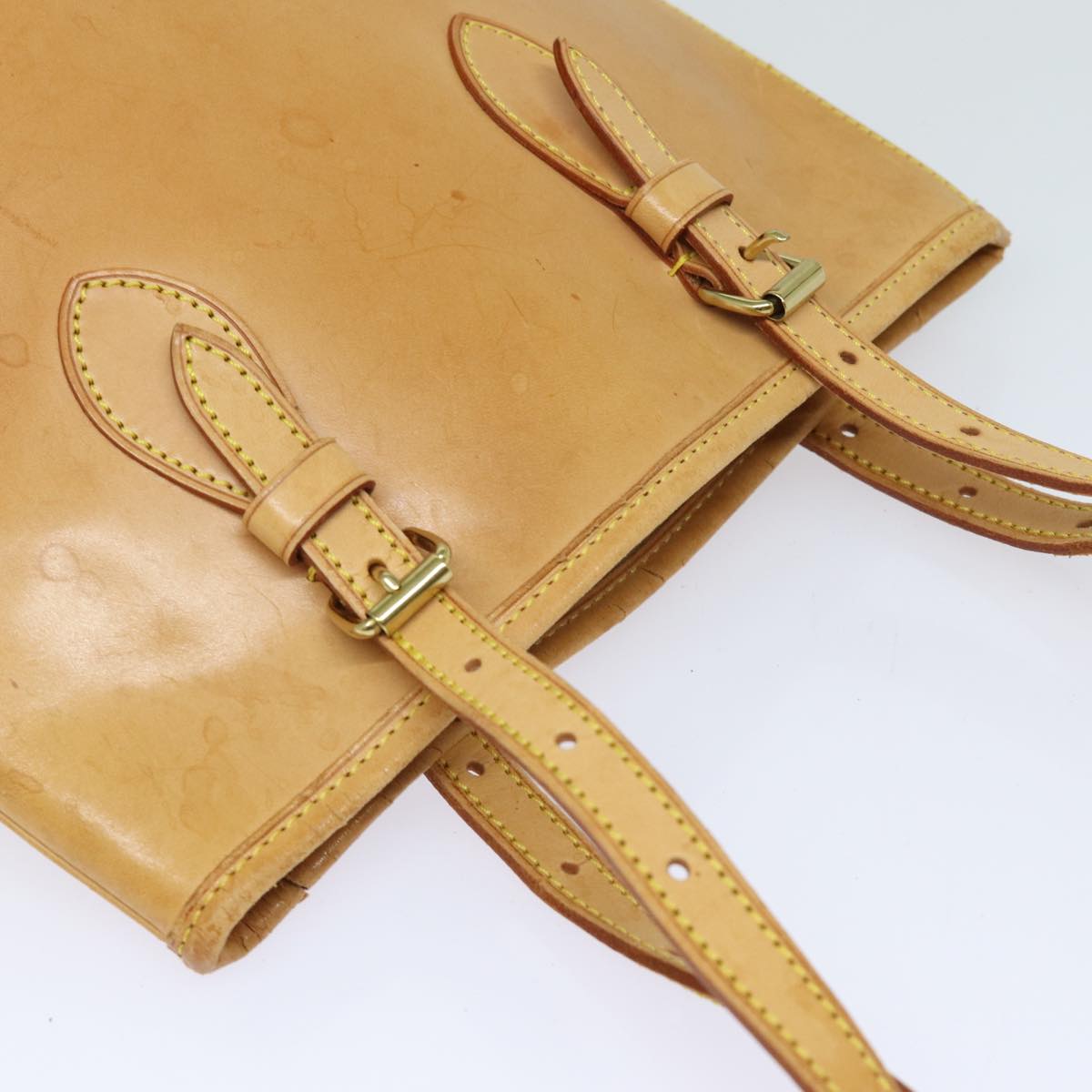 LOUIS VUITTON Nomad leather Bucket PM Shoulder Bag Beige M85001 LV 80351