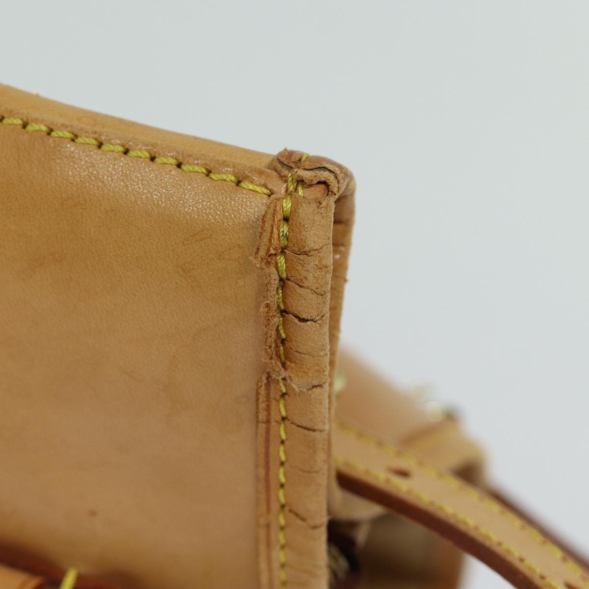 LOUIS VUITTON Nomad leather Bucket PM Shoulder Bag Beige M85001 LV 80351
