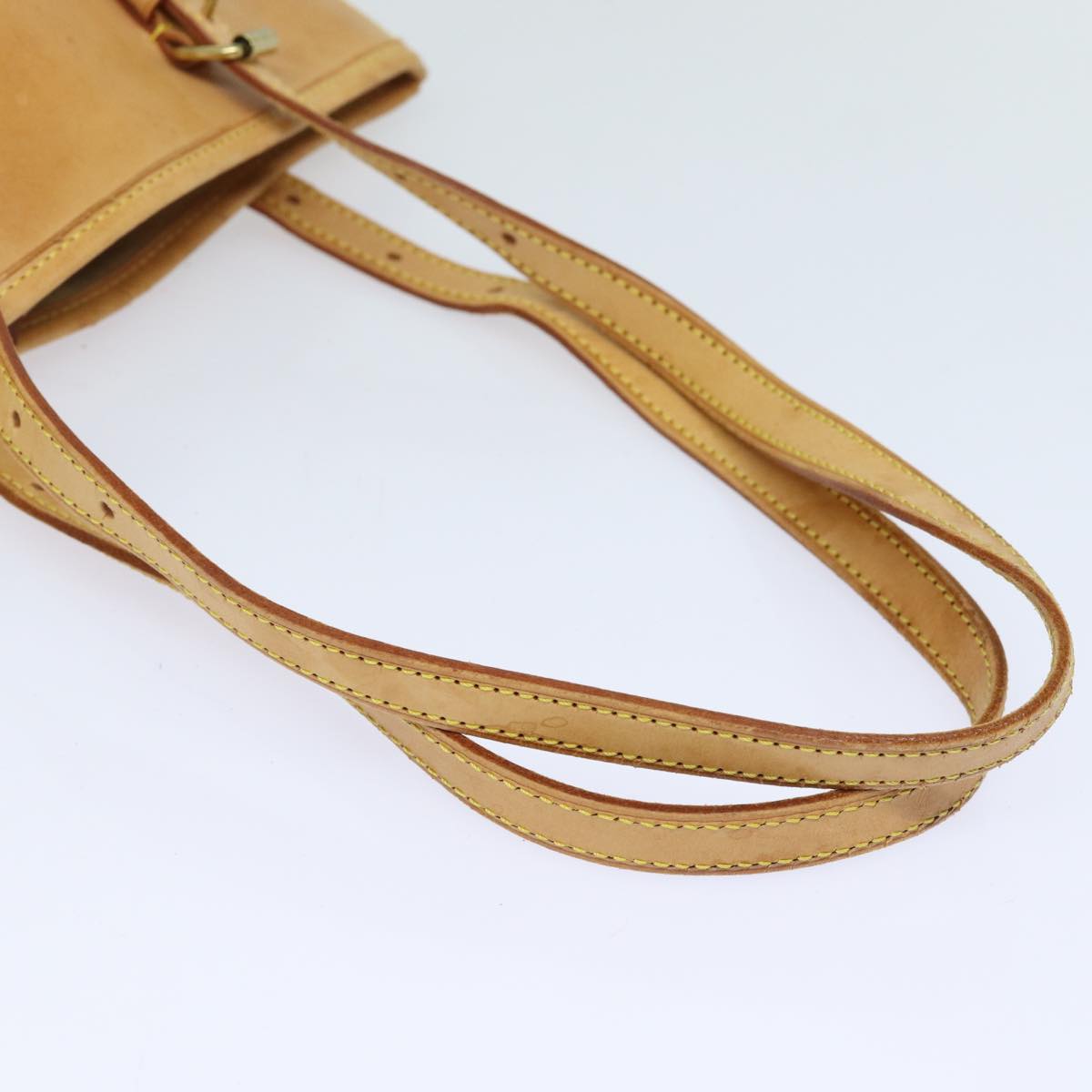 LOUIS VUITTON Nomad leather Bucket PM Shoulder Bag Beige M85001 LV 80351