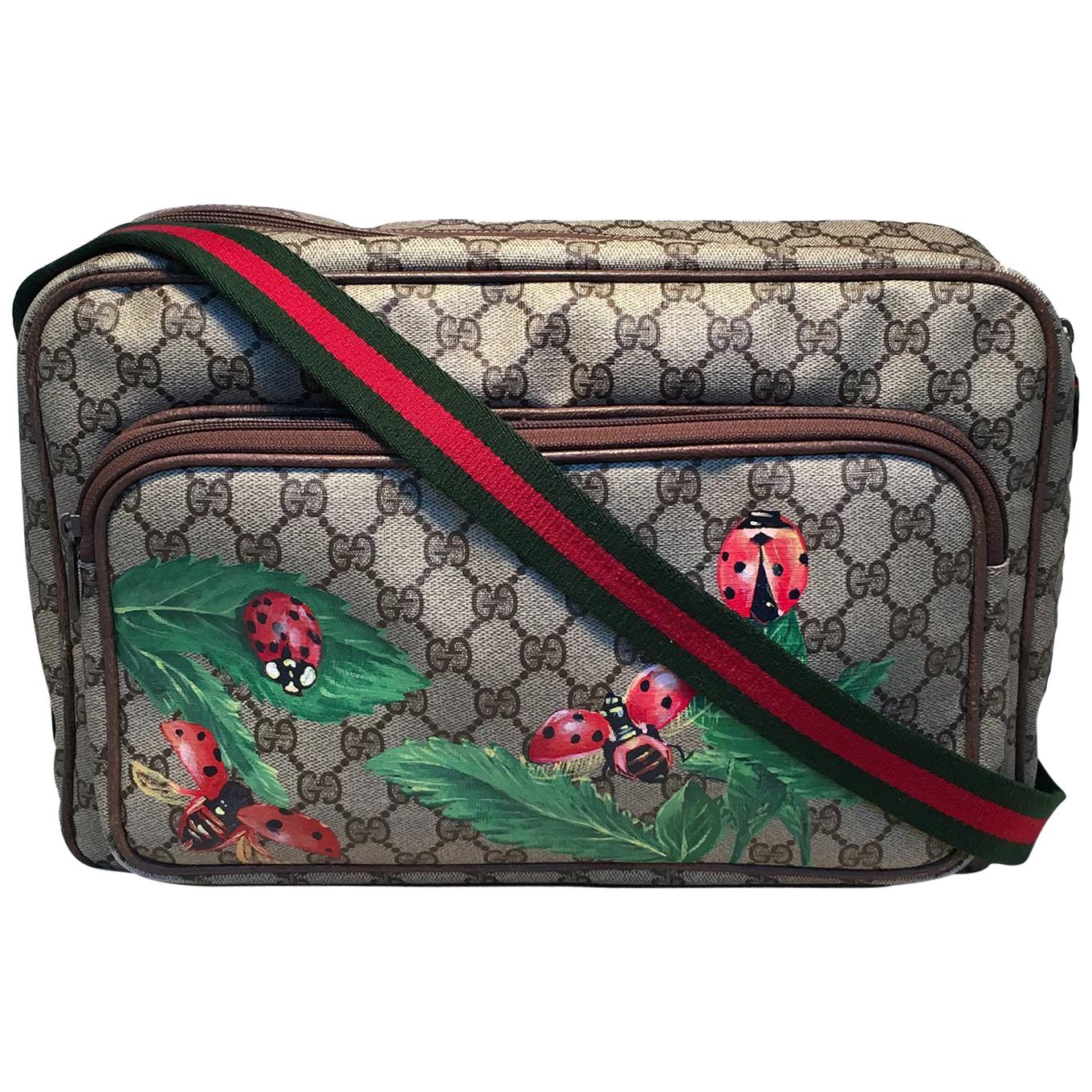 Luxury Gucci Trending 2025 Vintage Monogram Customized Ladybug Reporter Messenger Shoulder Bag