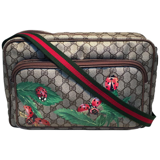 Luxury Gucci Trending 2025 Vintage Monogram Customized Ladybug Reporter Messenger Shoulder Bag