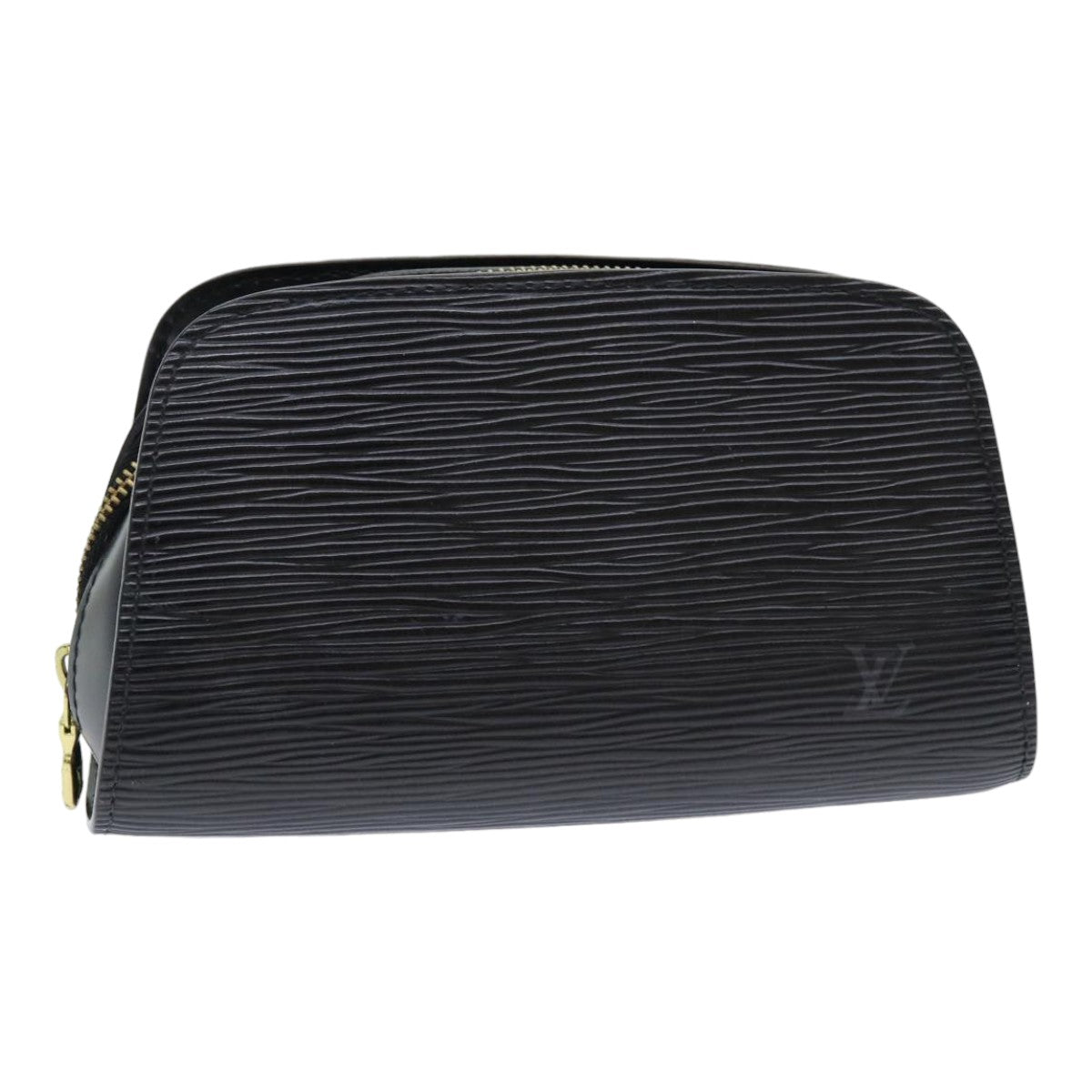 LOUIS VUITTON Epi Dauphine PM Pouch Black M48442 LV 80419