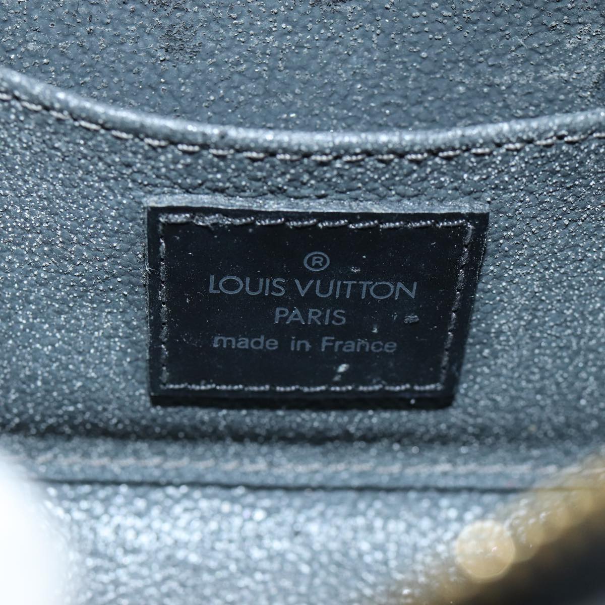 LOUIS VUITTON Epi Dauphine PM Pouch Black M48442 LV 80419