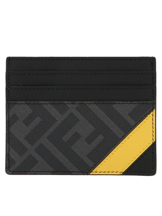 Luxury Fendi Daigonal Card Wallet Grey