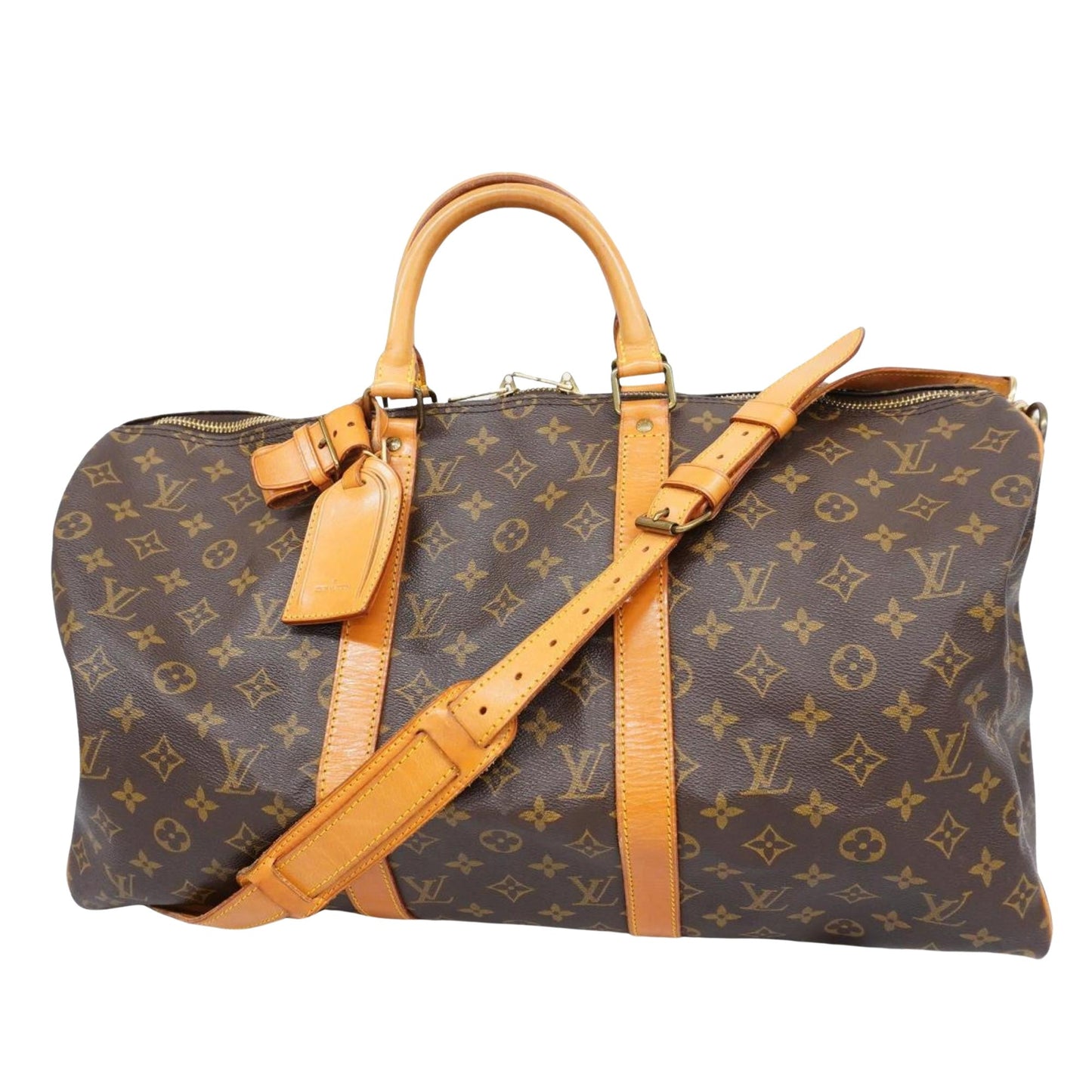 Louis Vuitton Keepall Bandouliere 50  Canvas Travel Bag ()
