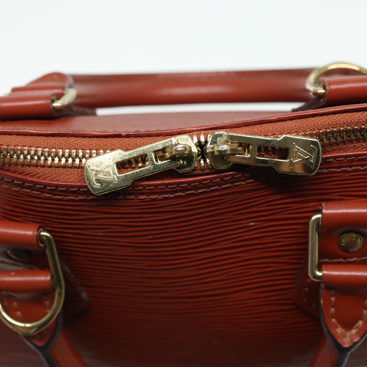 LOUIS VUITTON Epi Alma Hand Bag Kenya Brown M5214D LV 80561