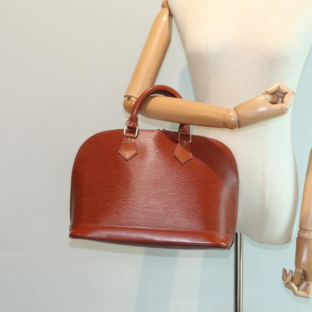 LOUIS VUITTON Epi Alma Hand Bag Kenya Brown M5214D LV 80561