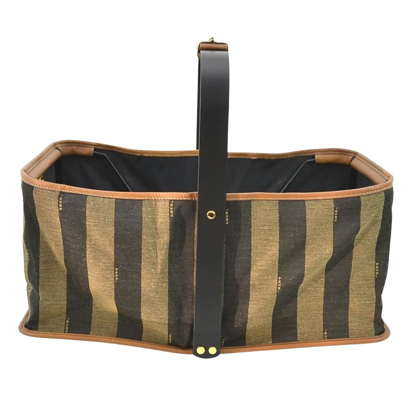 Luxury Fendi Pequin Handbag - '10s