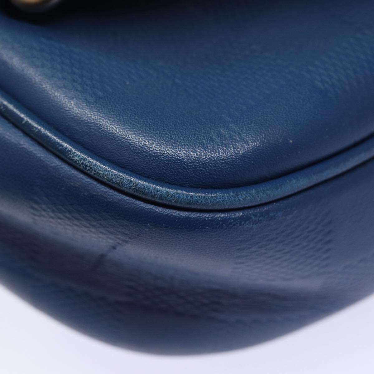 LOUIS VUITTON Damier Infini Ambreil Shoulder Bag Leather Blue N41354 LV 80596