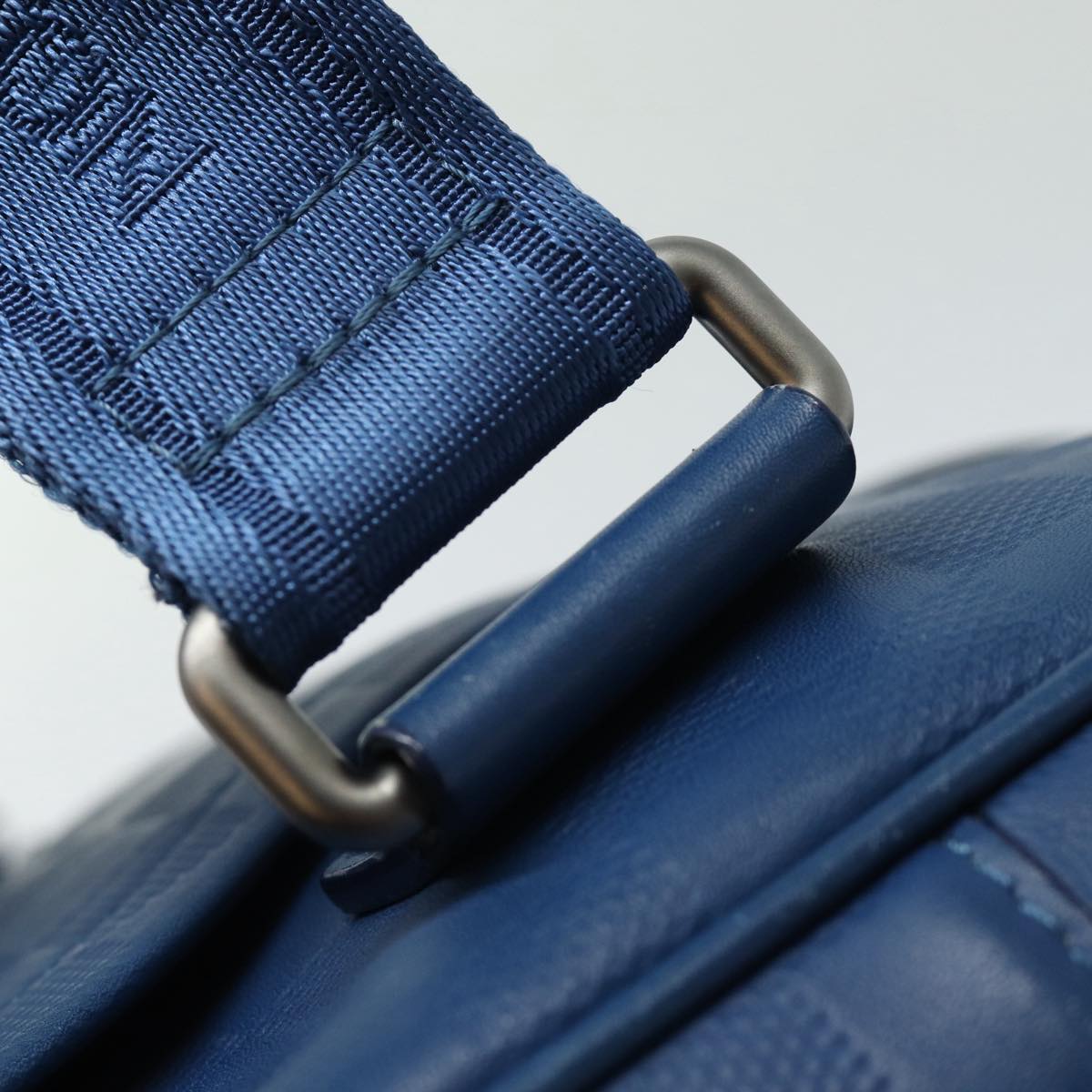 LOUIS VUITTON Damier Infini Ambreil Shoulder Bag Leather Blue N41354 LV 80596
