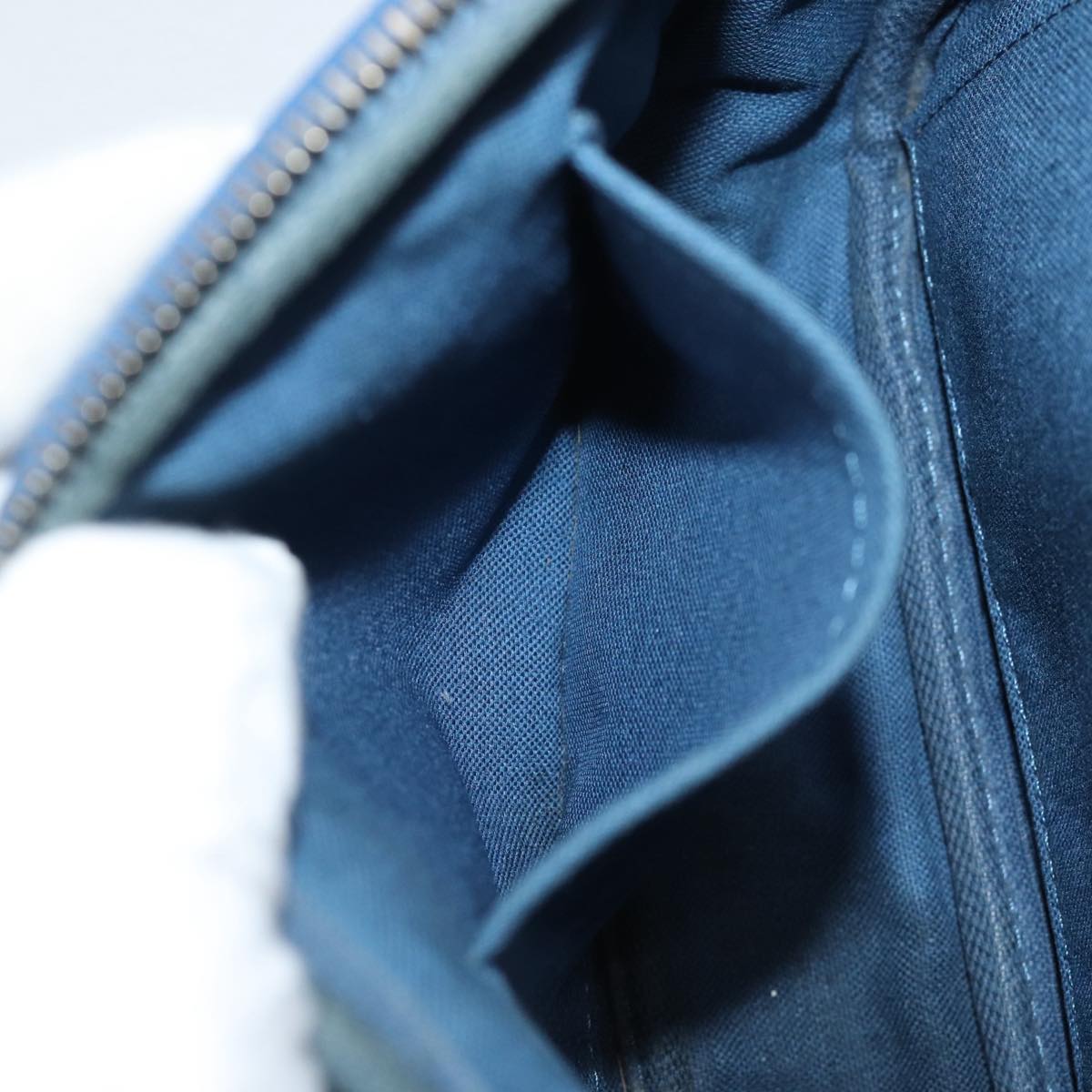 LOUIS VUITTON Damier Infini Ambreil Shoulder Bag Leather Blue N41354 LV 80596