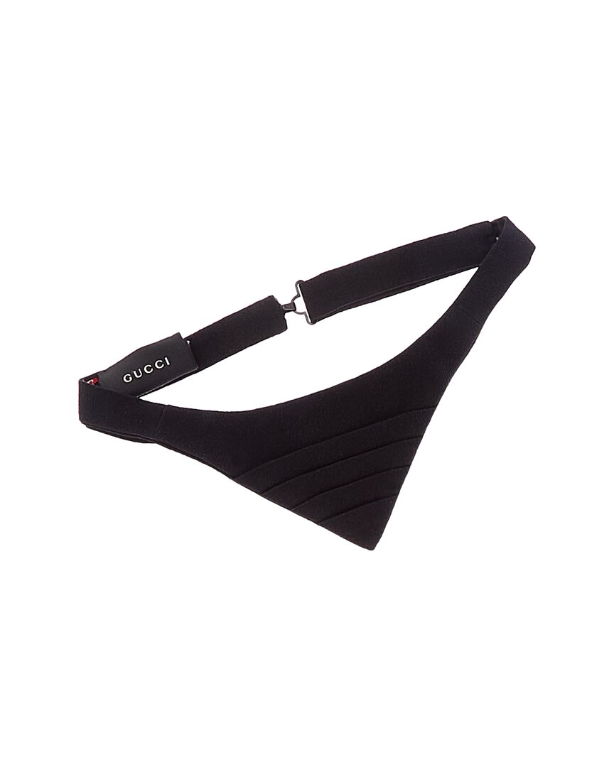 Gucci Black Silk Bow Tie
