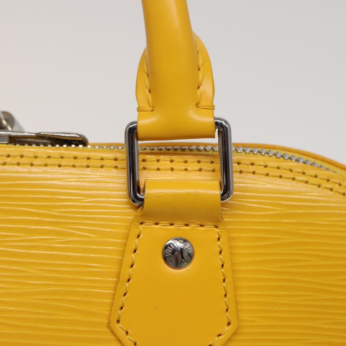 LOUIS VUITTON Epi Alma PM Hand Bag Yellow Citron M40619 LV 80656