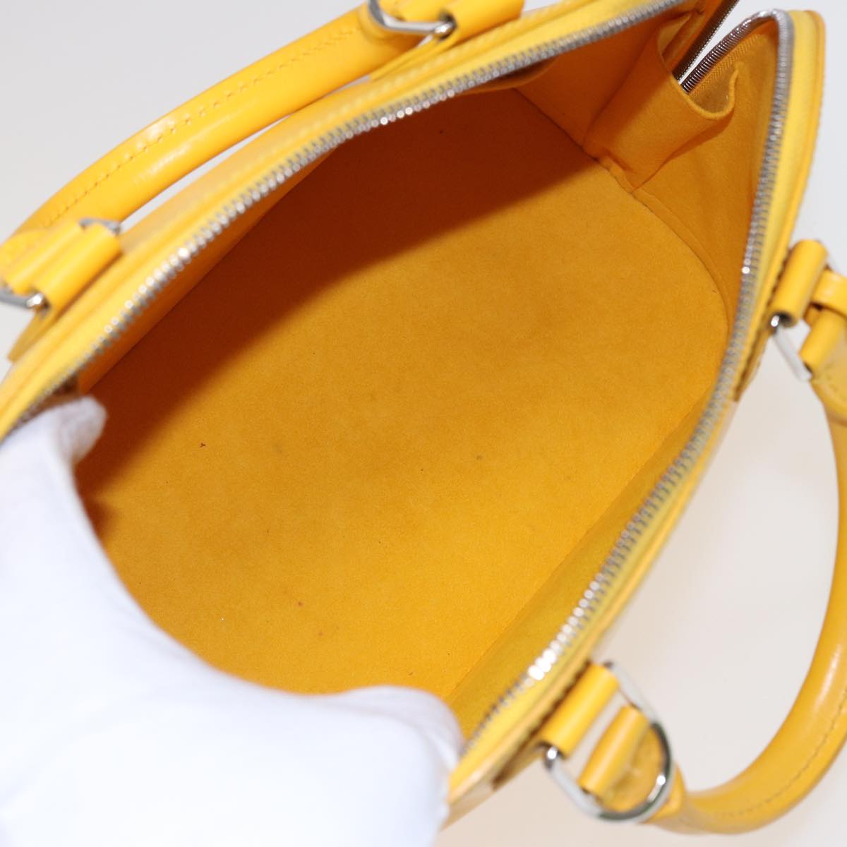 LOUIS VUITTON Epi Alma PM Hand Bag Yellow Citron M40619 LV 80656
