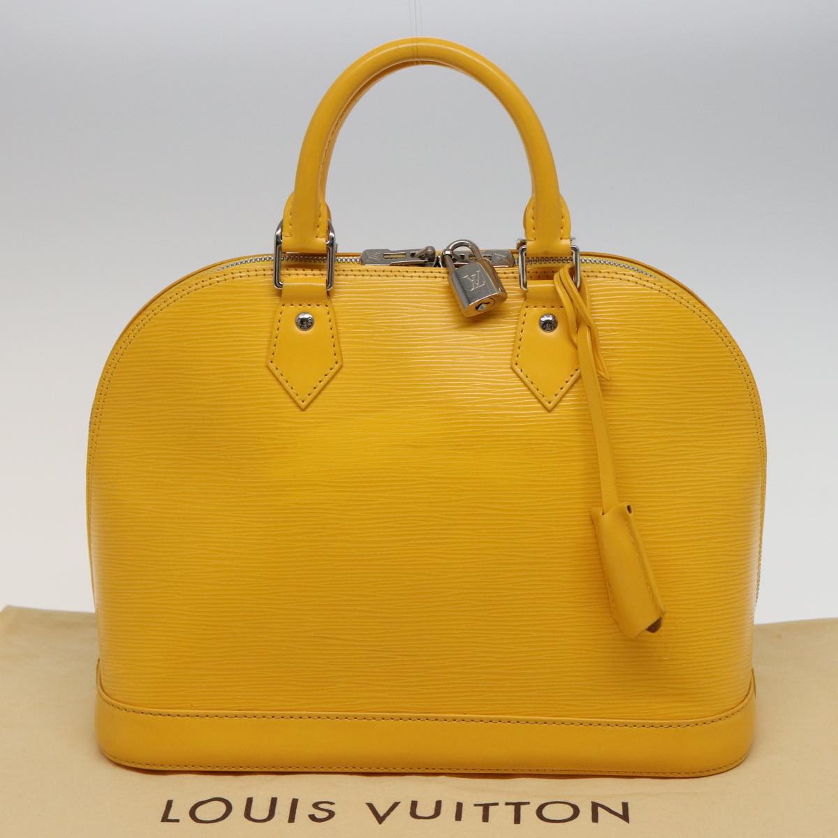 LOUIS VUITTON Epi Alma PM Hand Bag Yellow Citron M40619 LV 80656