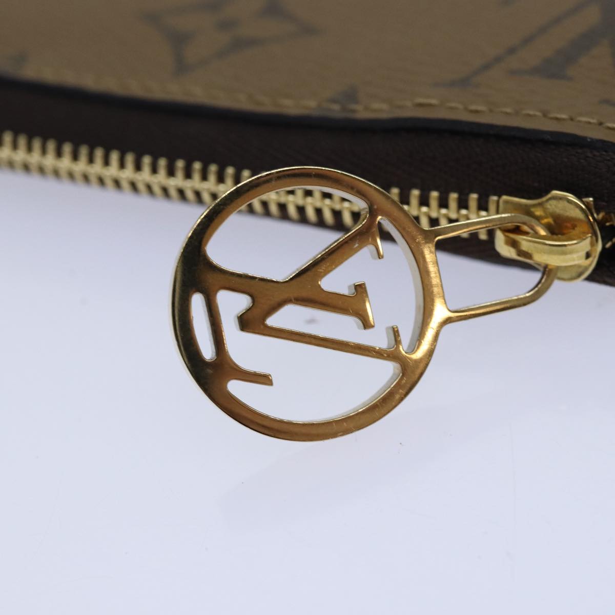 LOUIS VUITTON Monogram Reverse Pochette Trio Coin Purse M68756 LV 80664