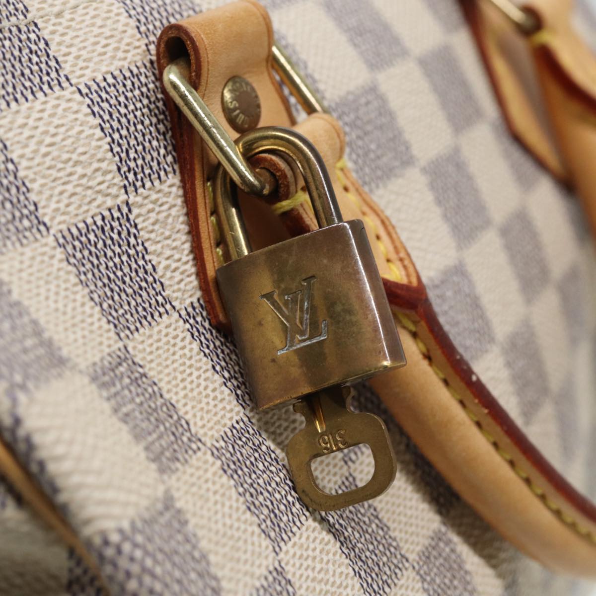 LOUIS VUITTON Damier Azur Speedy 25 Hand Bag N41534 LV 80701
