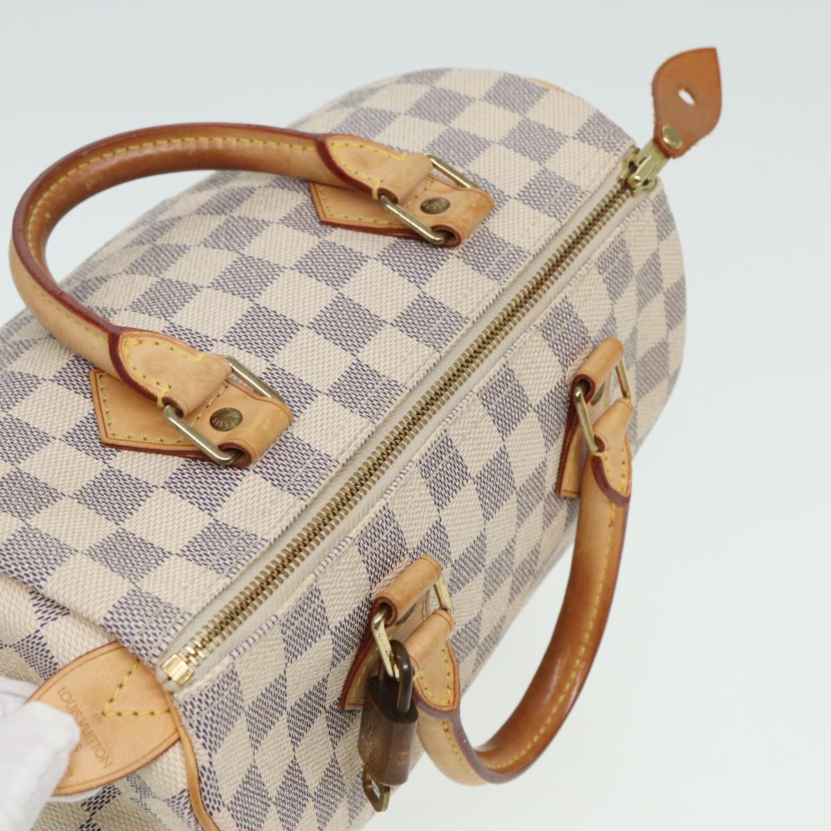 LOUIS VUITTON Damier Azur Speedy 25 Hand Bag N41534 LV 80701