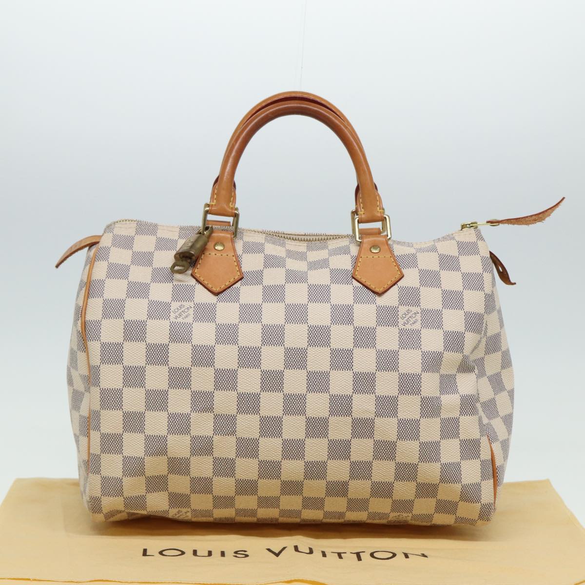 LOUIS VUITTON Damier Azur Speedy 30 Hand Bag N41533 LV 80702