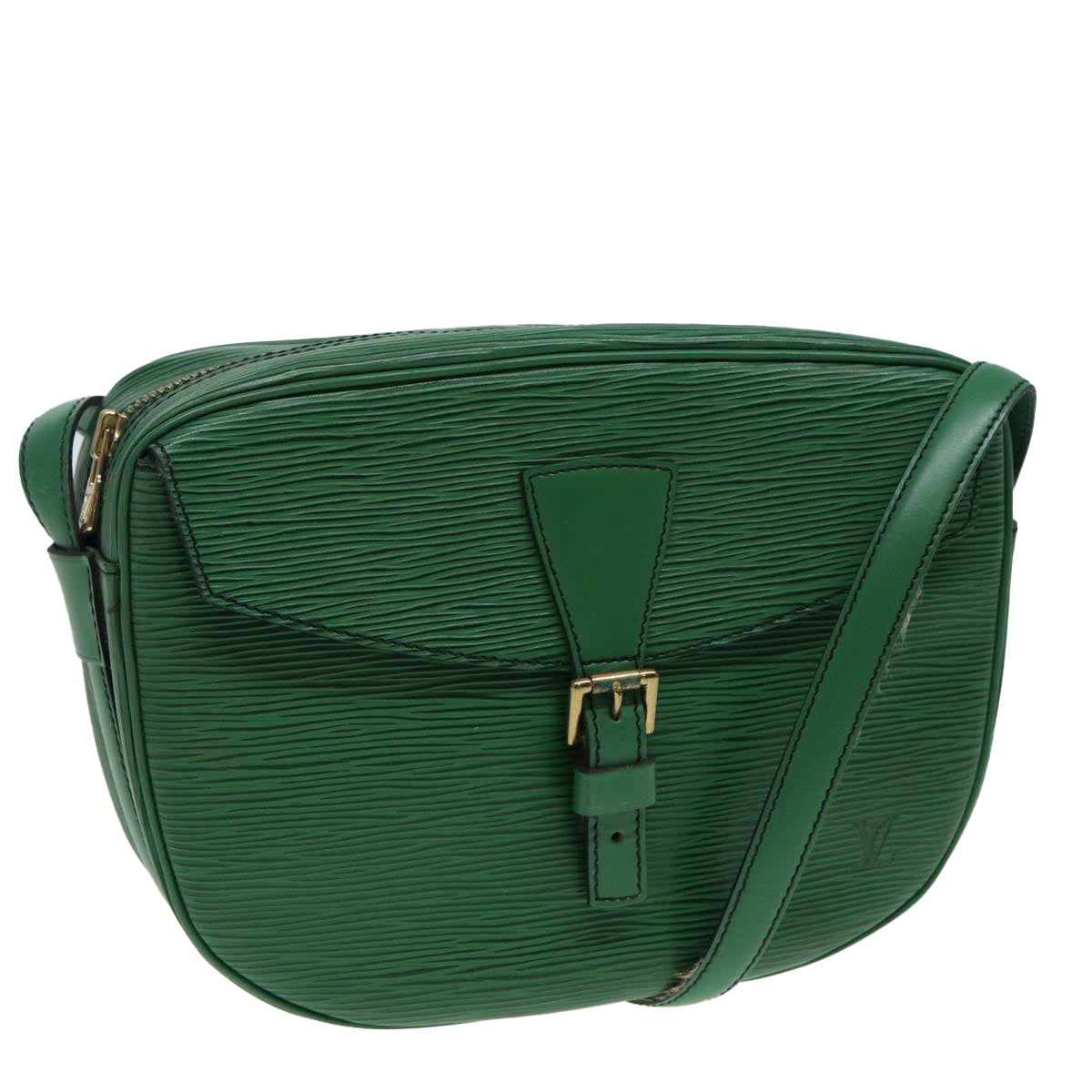 LOUIS VUITTON Epi Jeune Fille MM Shoulder Bag Green M52154 LV 80708