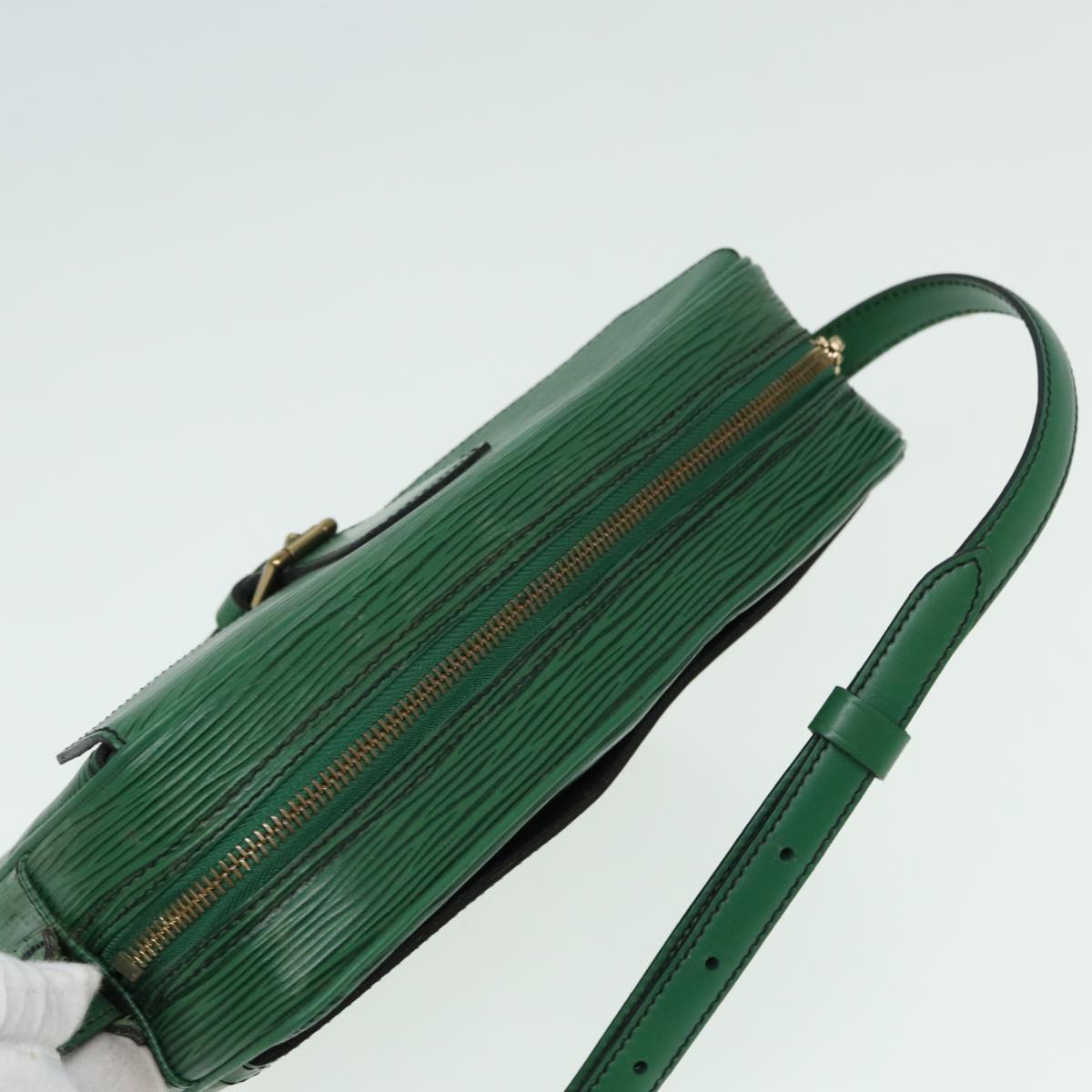 LOUIS VUITTON Epi Jeune Fille MM Shoulder Bag Green M52154 LV 80708