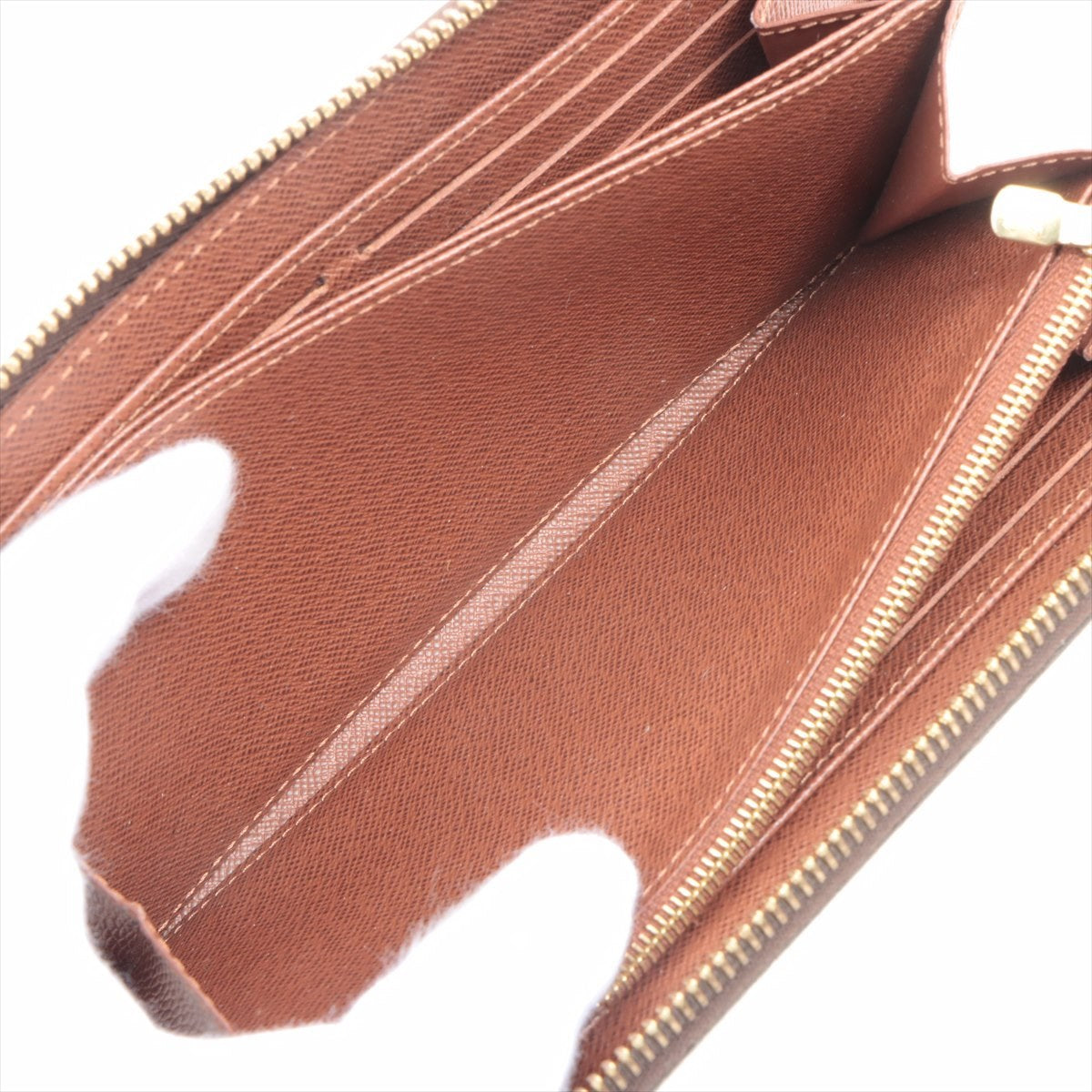 Louis Vuitton Monogram  Wallet M42616 Brown Round Zip Wallet  Smell Strong