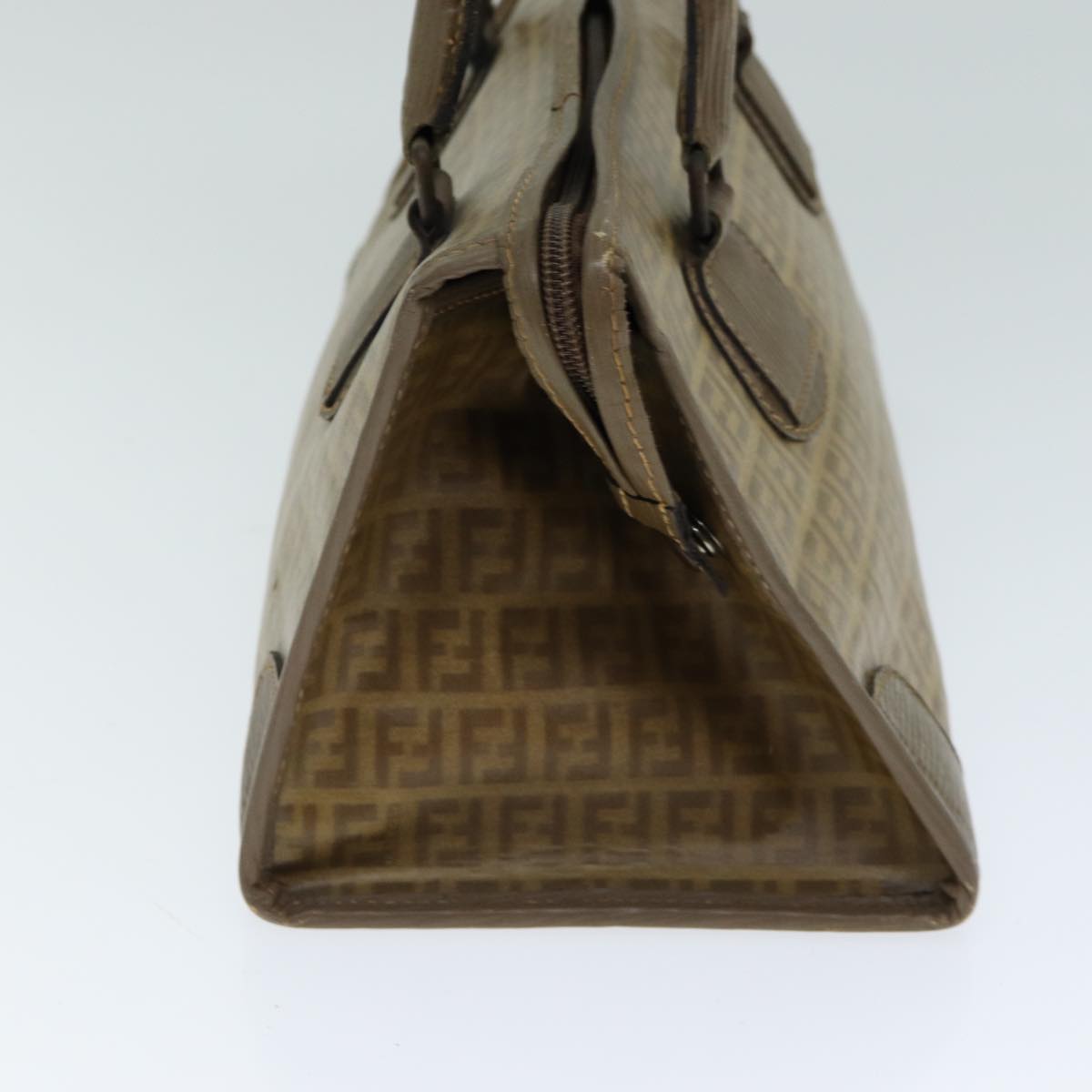 Luxury Fendi Zucchino Canvas Hand Bag Coated Canvas Beige80960