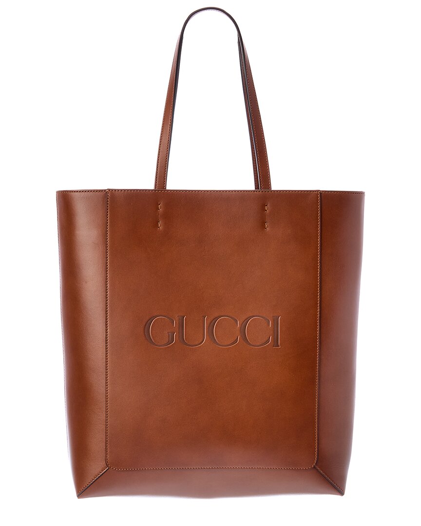 Gucci Debossed Leather Tote
