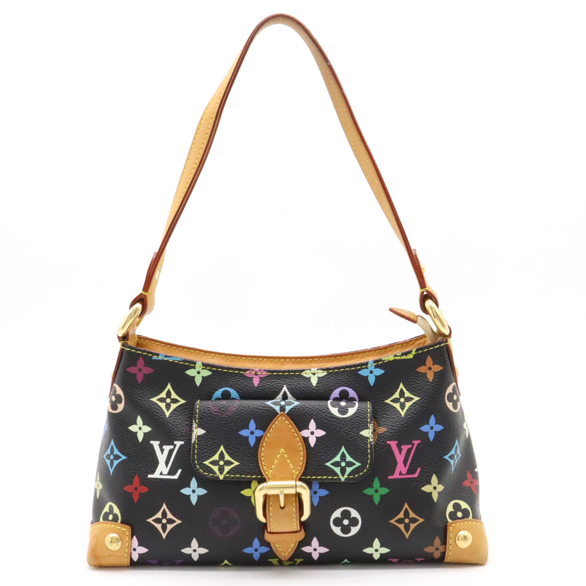 Louis Vuitton Monogram Multicolor Eliza Shoulder Bag Black Black M40099