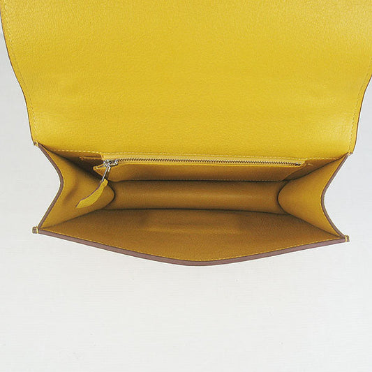 Luxury Hermes Constance Cowskin Leather Bag H017 yellow silver