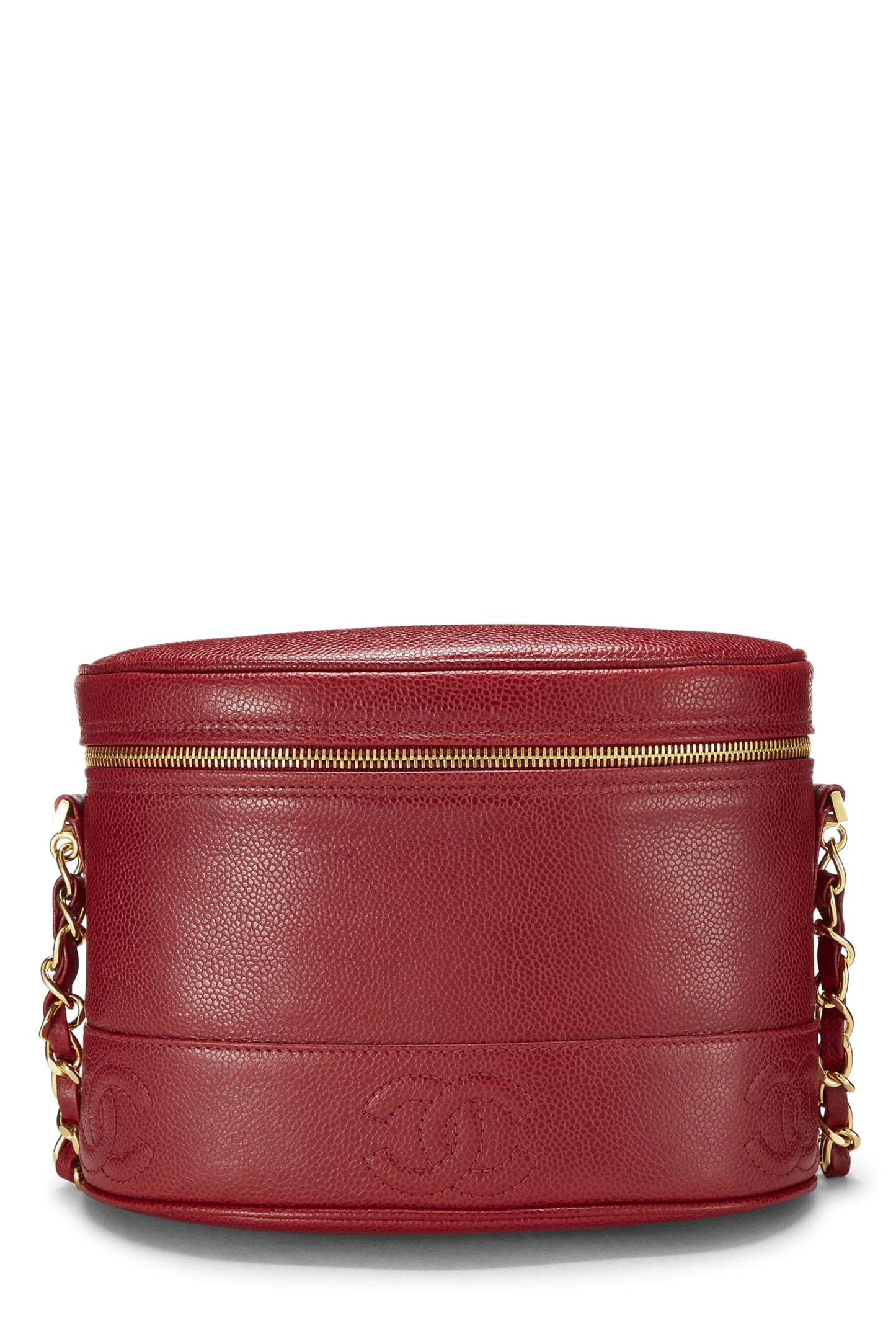 Chanel,  Red Caviar 3 'CC' Binocular Bag Medium, Red