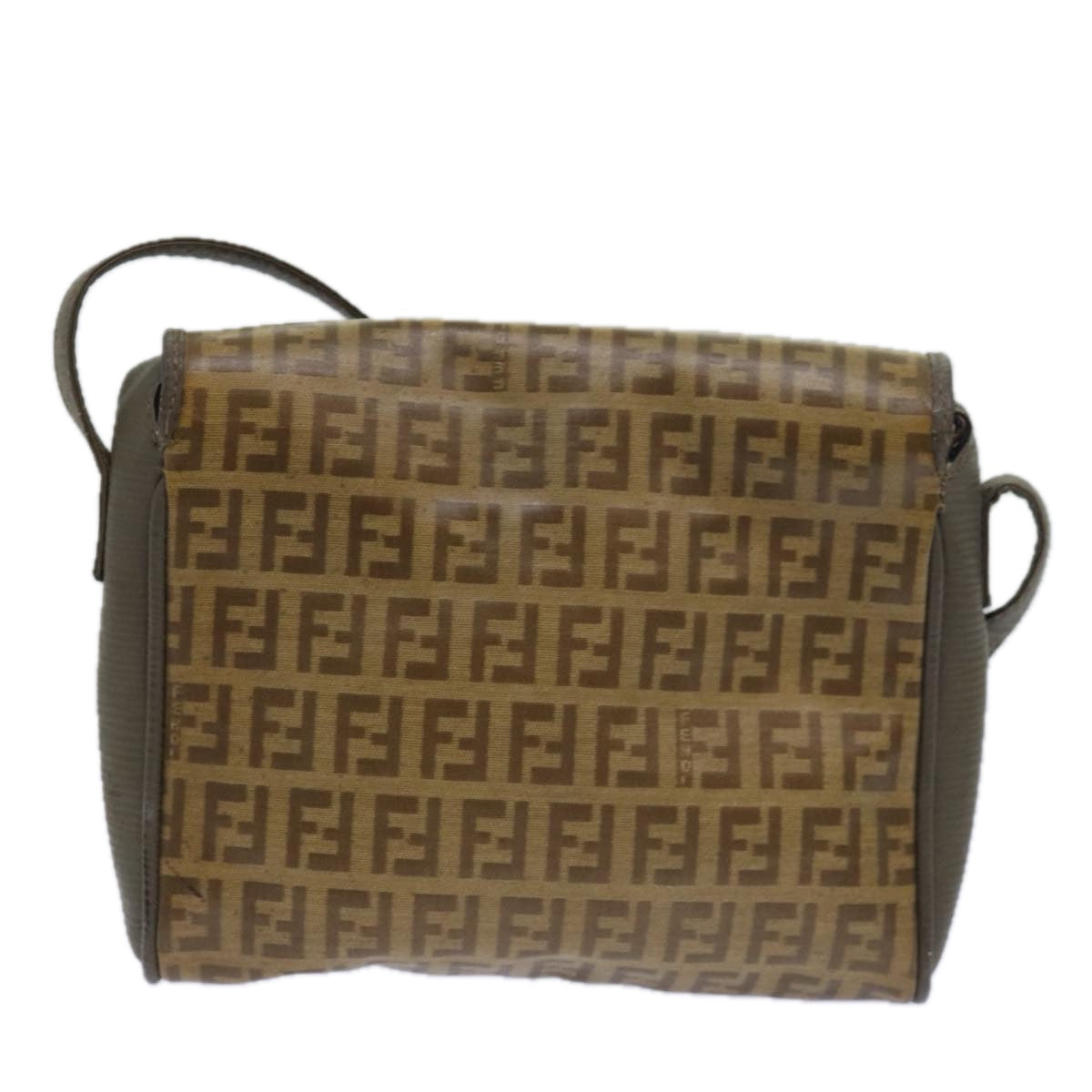 Luxury Fendi Zucchino Canvas Shoulder Bag Beige81011