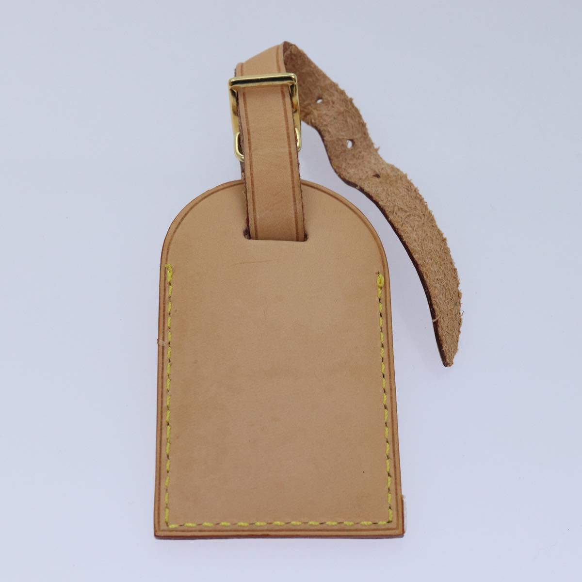 LOUIS VUITTON Powanie Name Tag Shoulder Strap Leather Set Beige LV 81023