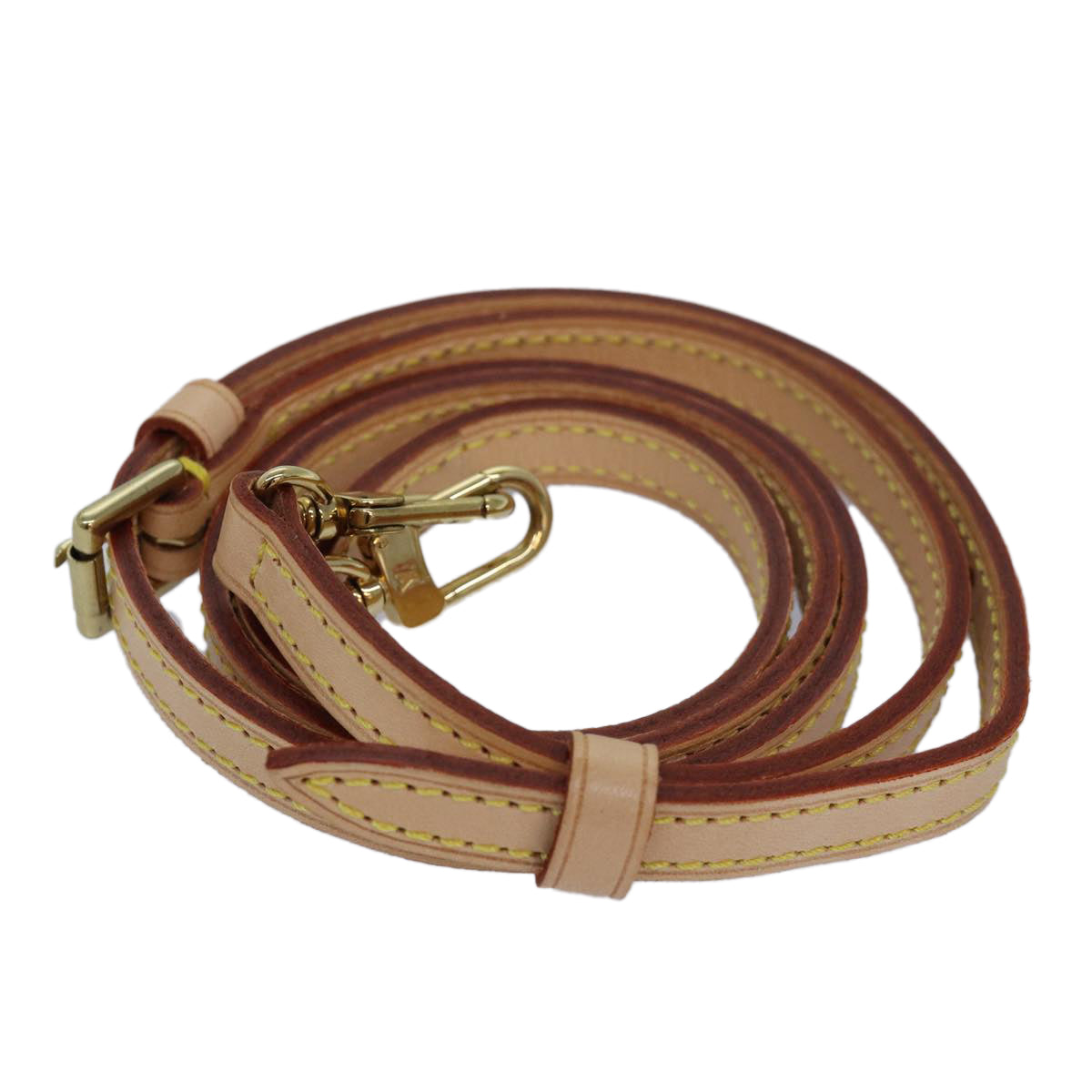 LOUIS VUITTON Adjustable Shoulder Strap Leather 36.6""-43.7"" Beige 81036