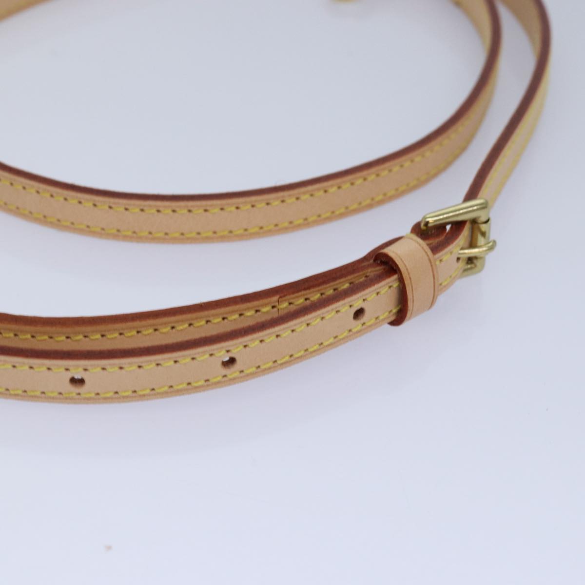 LOUIS VUITTON Adjustable Shoulder Strap Leather 36.6""-43.7"" Beige 81036