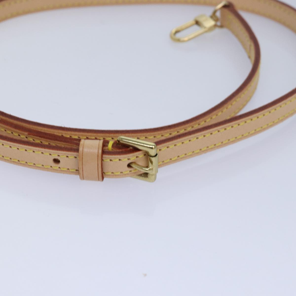 LOUIS VUITTON Adjustable Shoulder Strap Leather 36.6""-43.7"" Beige 81036
