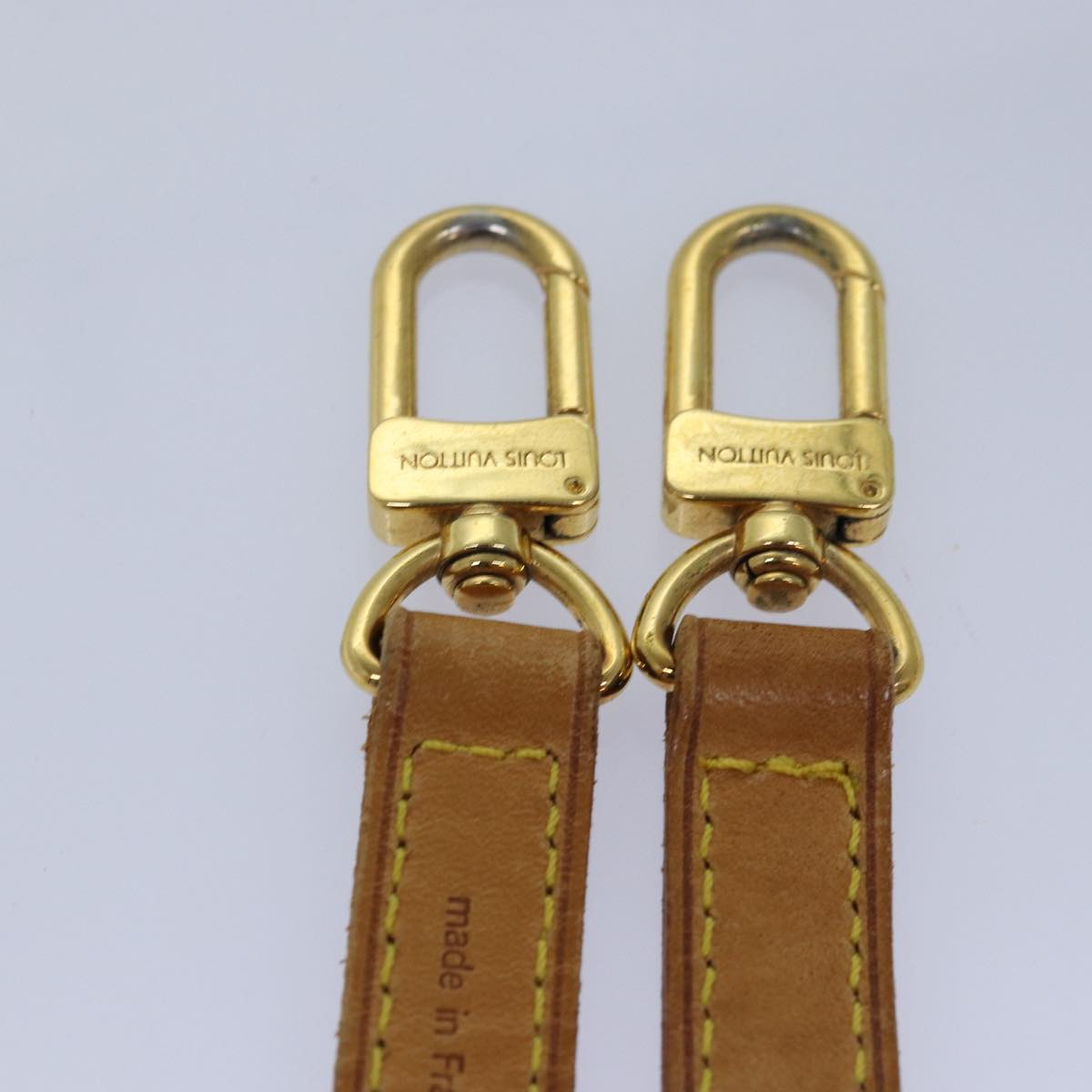 LOUIS VUITTON Shoulder Strap Leather 35.4"" Beige LV 81038
