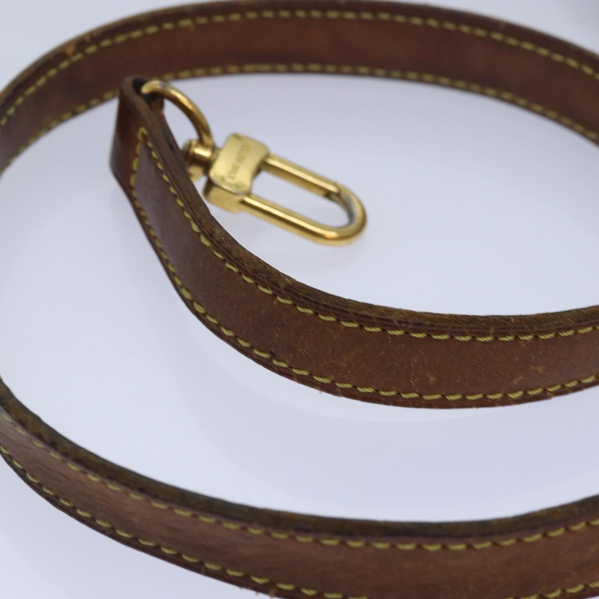 LOUIS VUITTON Adjustable Shoulder Strap Leather 32.7""-40.2"" Beige 81039