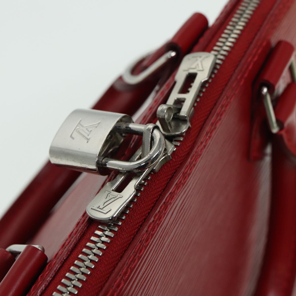 LOUIS VUITTON Epi Alma PM Hand Bag Red Car Mine M4058E LV 81057