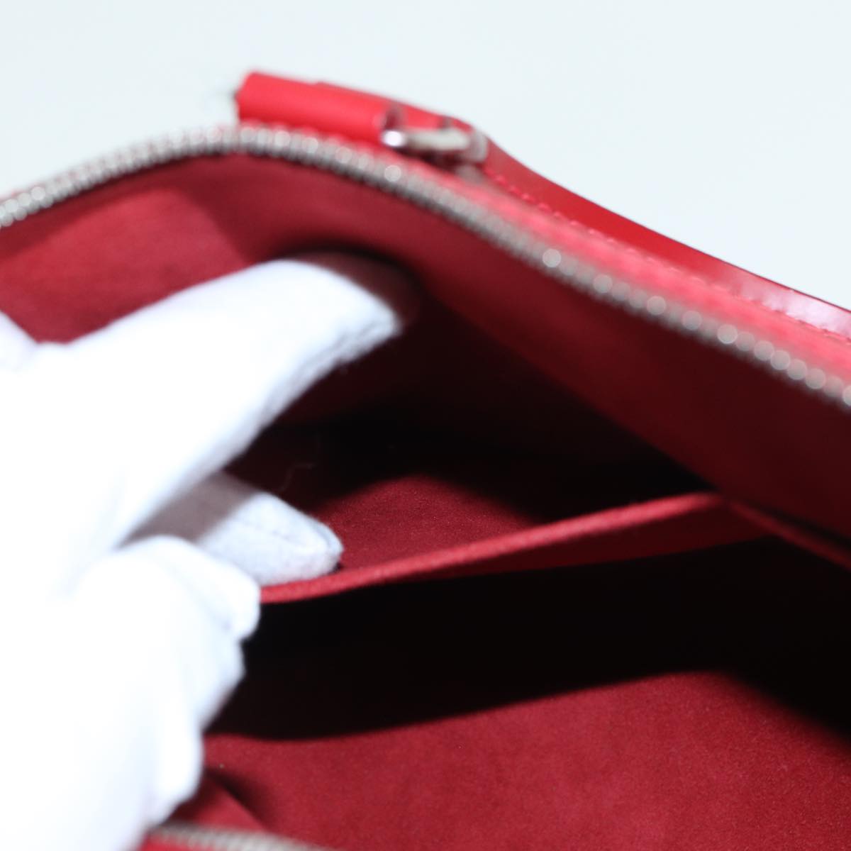 LOUIS VUITTON Epi Alma PM Hand Bag Red Car Mine M4058E LV 81057