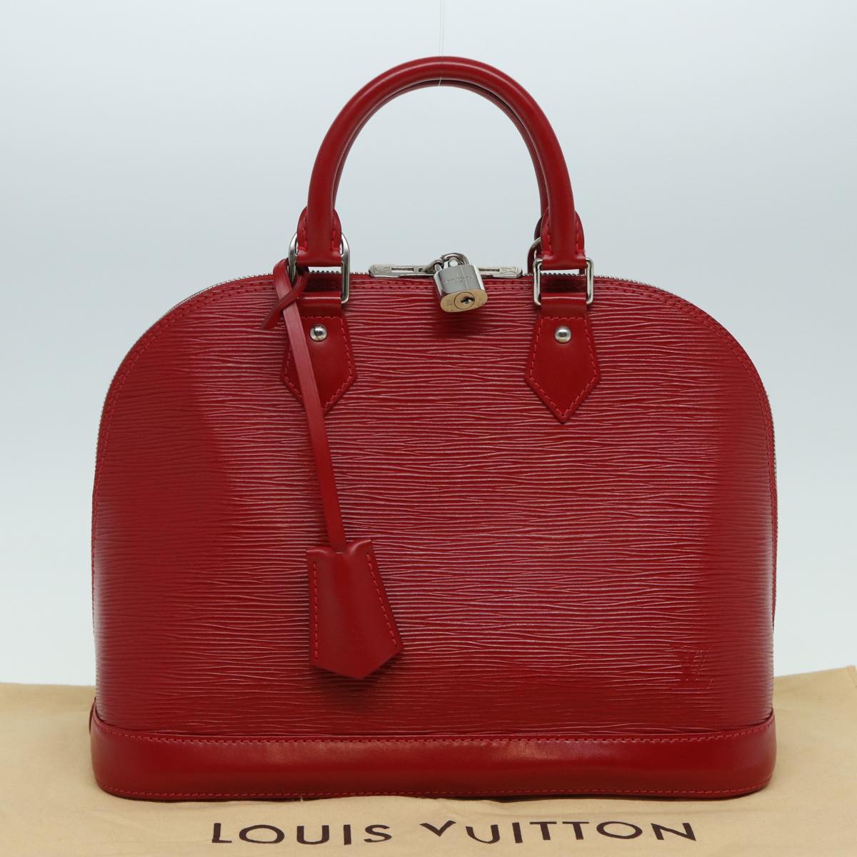 LOUIS VUITTON Epi Alma PM Hand Bag Red Car Mine M4058E LV 81057
