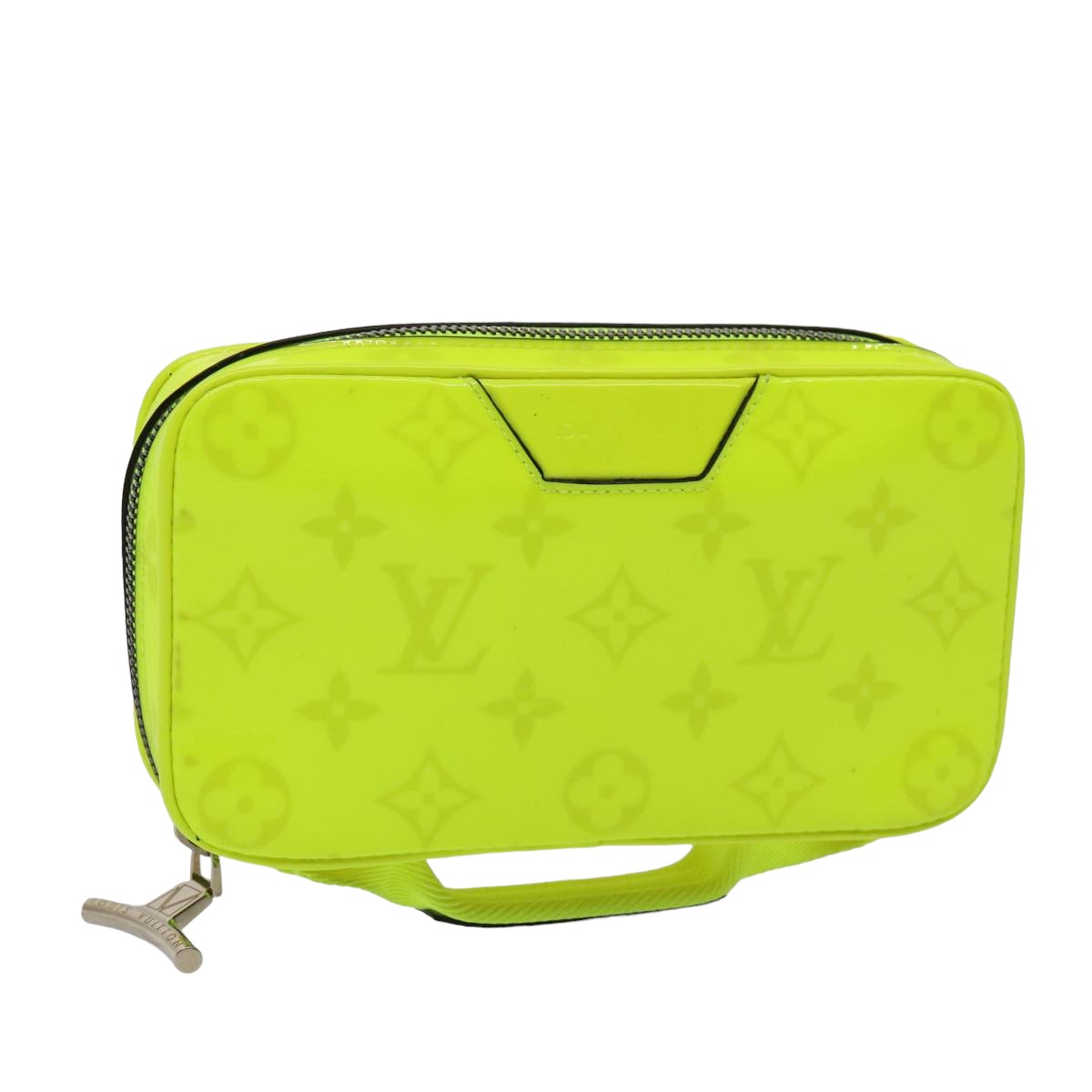 LOUIS VUITTON Travel Pouch Monogram Enamel Yellow LV 81068