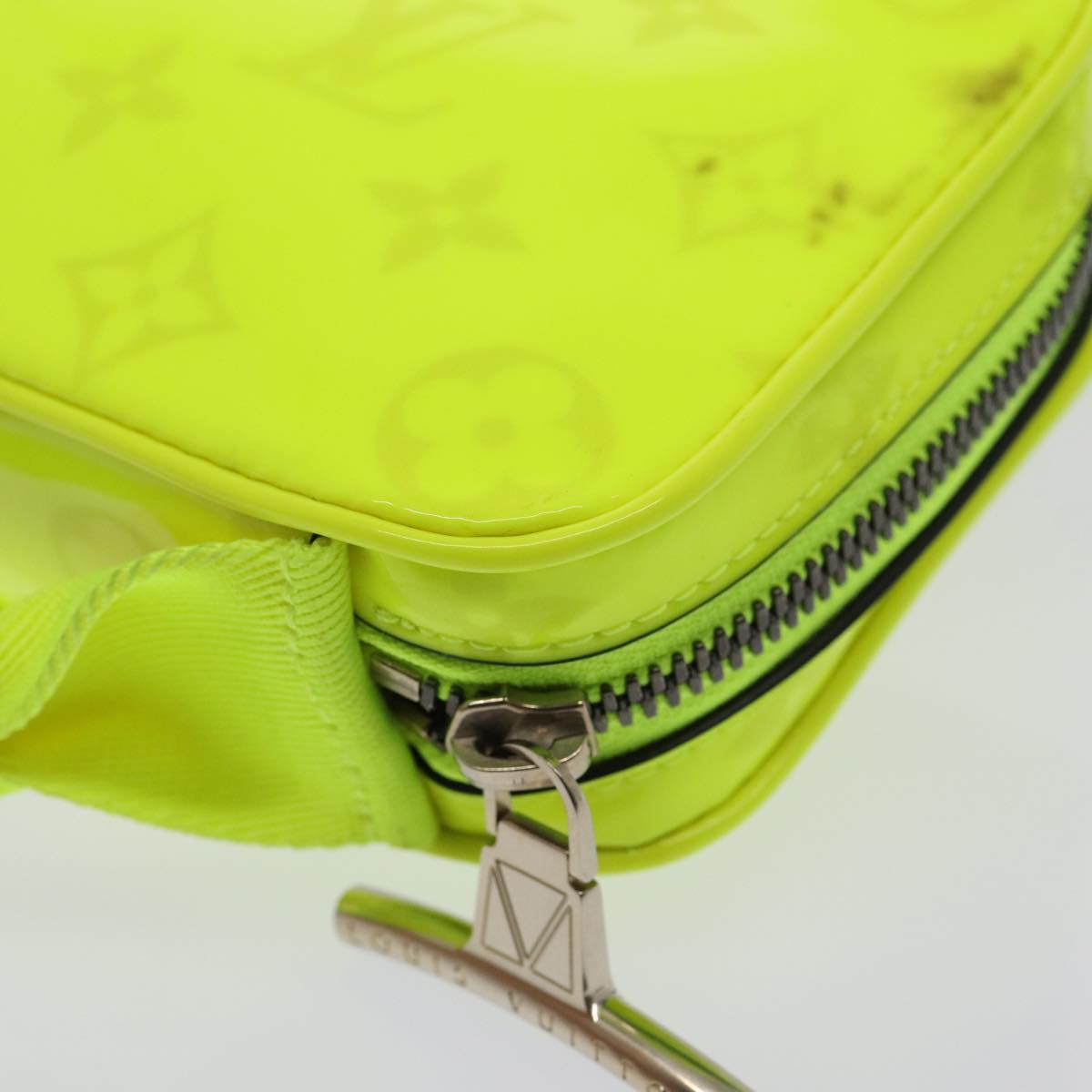 LOUIS VUITTON Travel Pouch Monogram Enamel Yellow LV 81068
