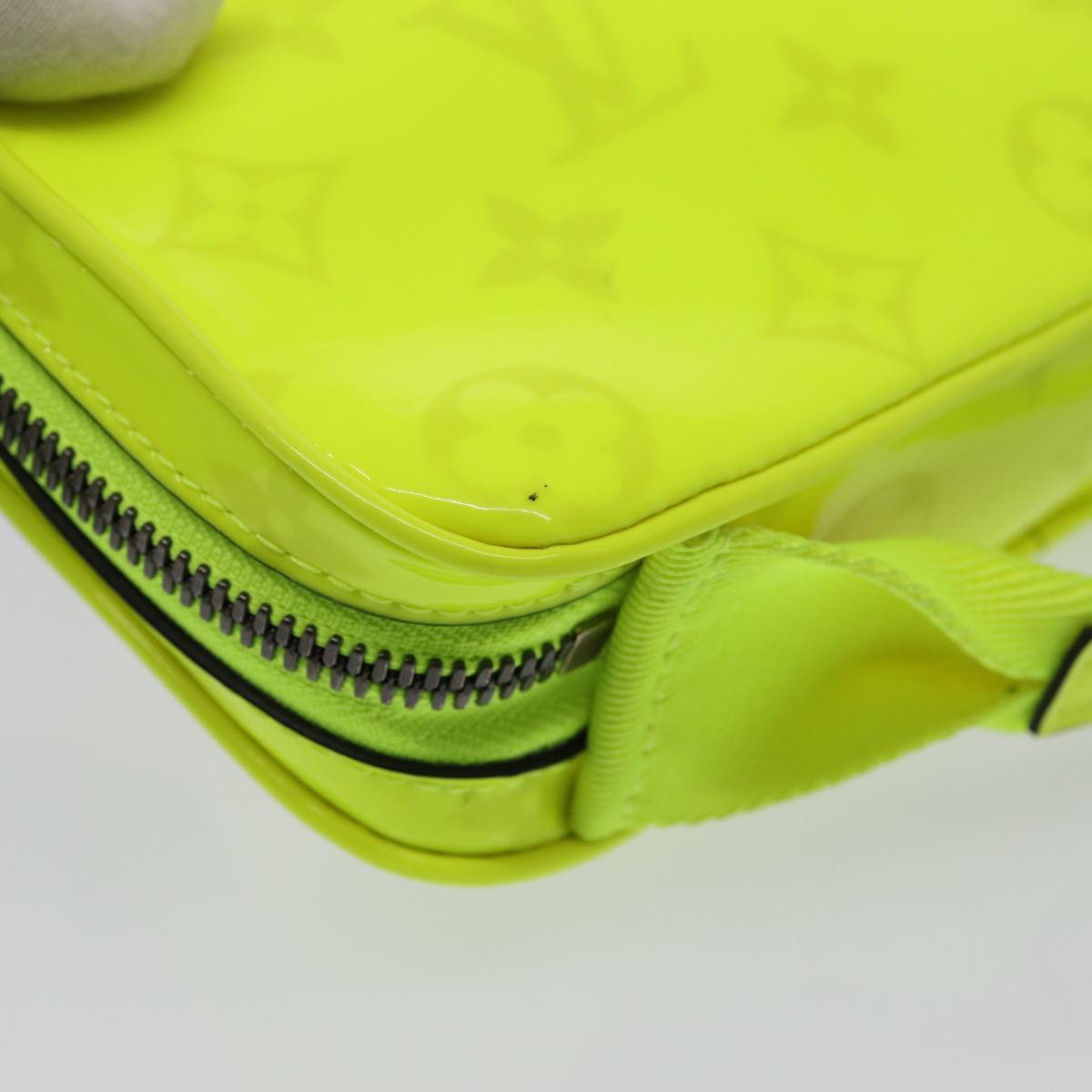 LOUIS VUITTON Travel Pouch Monogram Enamel Yellow LV 81068
